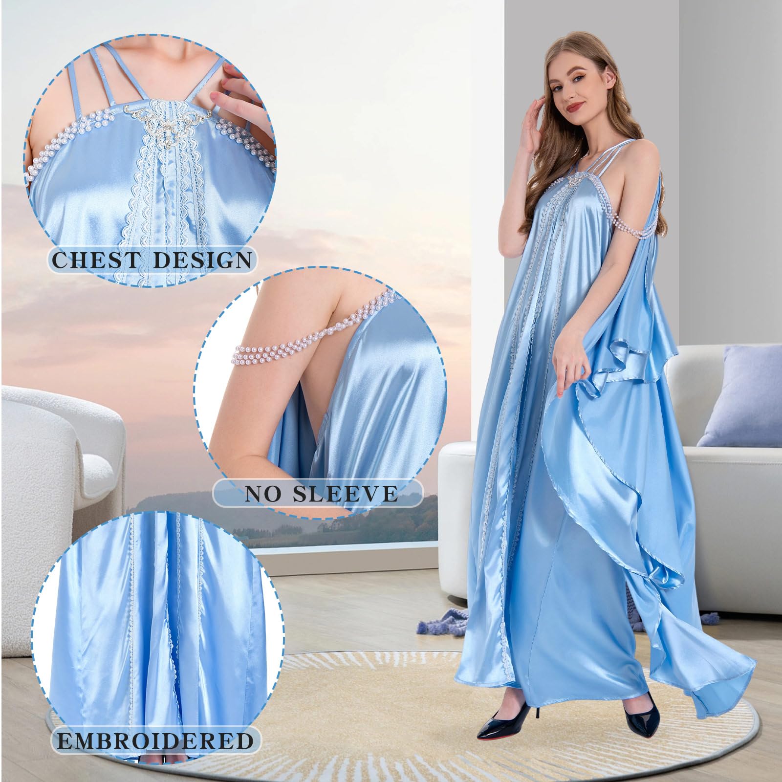 Padme Women Costume Queen Dress Amidala Cosplay Nightgown Outfits Princess Beauty Halloween Costume