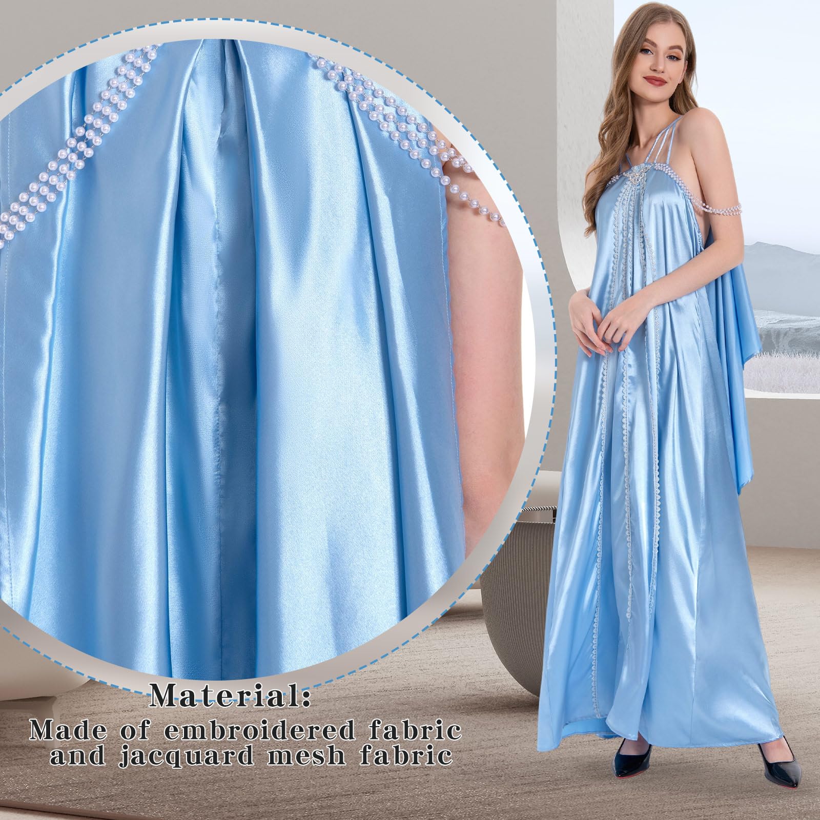 Padme Women Costume Queen Dress Amidala Cosplay Nightgown Outfits Princess Beauty Halloween Costume