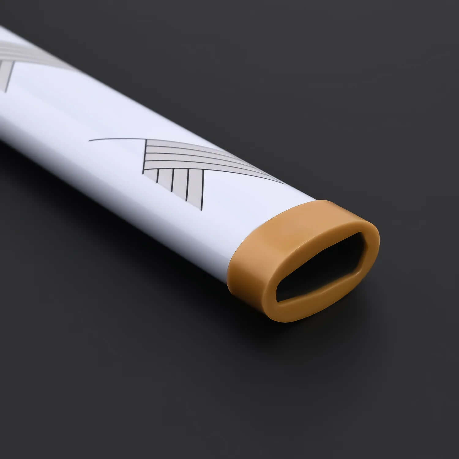 NovaSaber Demon Slayer Saber inspired by Kyojuro Rengoku, featuring a flame gold hilt, vibrant red and gold flame-shaped guard, and dynamic lighting and sound effects for immersive dueling and cosplay