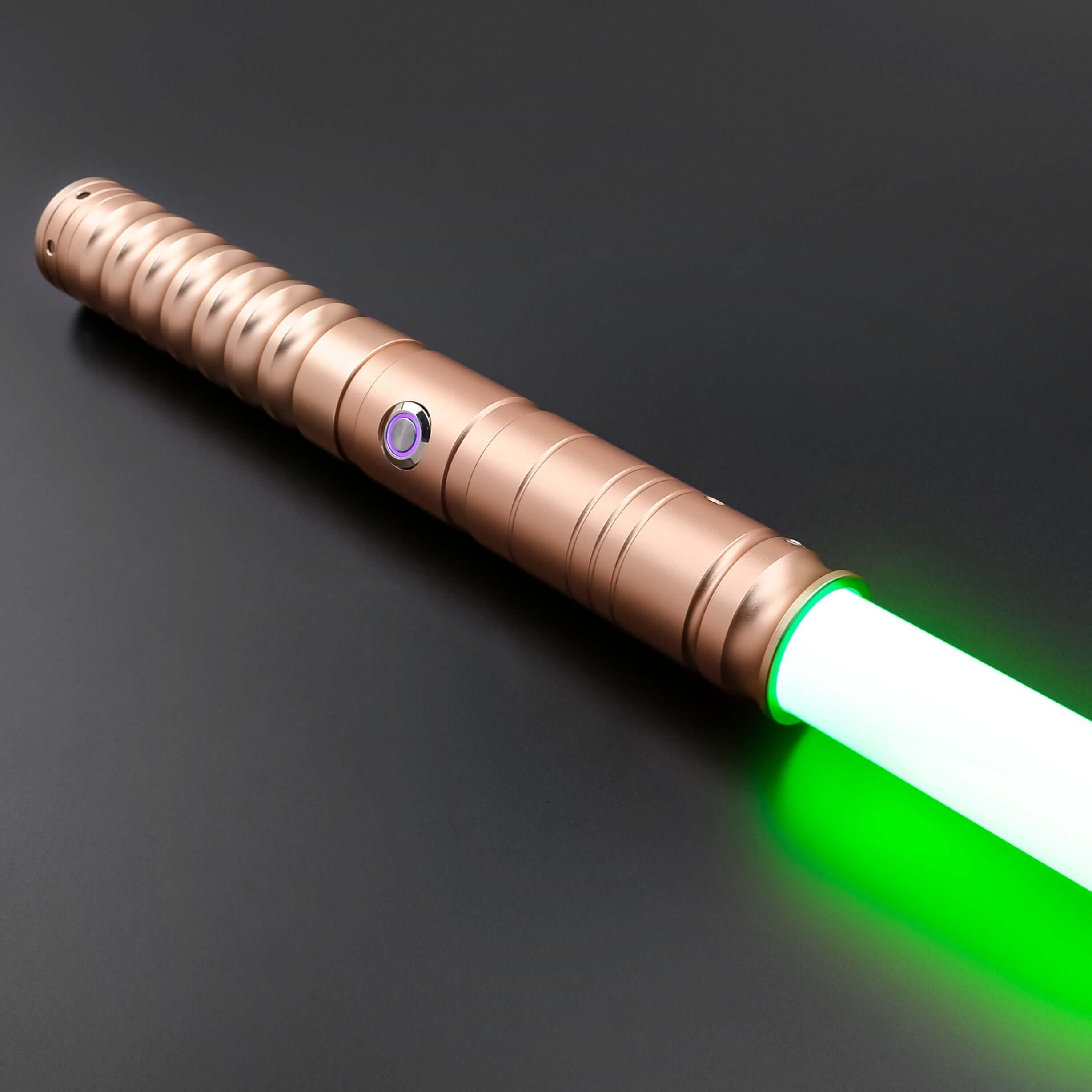 Novasaber Duelist Lightsaber Bundle – two aluminum alloy hilts in choice of grey, black, silver or gold, removable 77 cm or 82 cm polycarbonate blades, RGB S4/S16/S27 baselit or SN-Neopixel V4 Pro cores with customizable colors, effects, 27+ soundfonts an