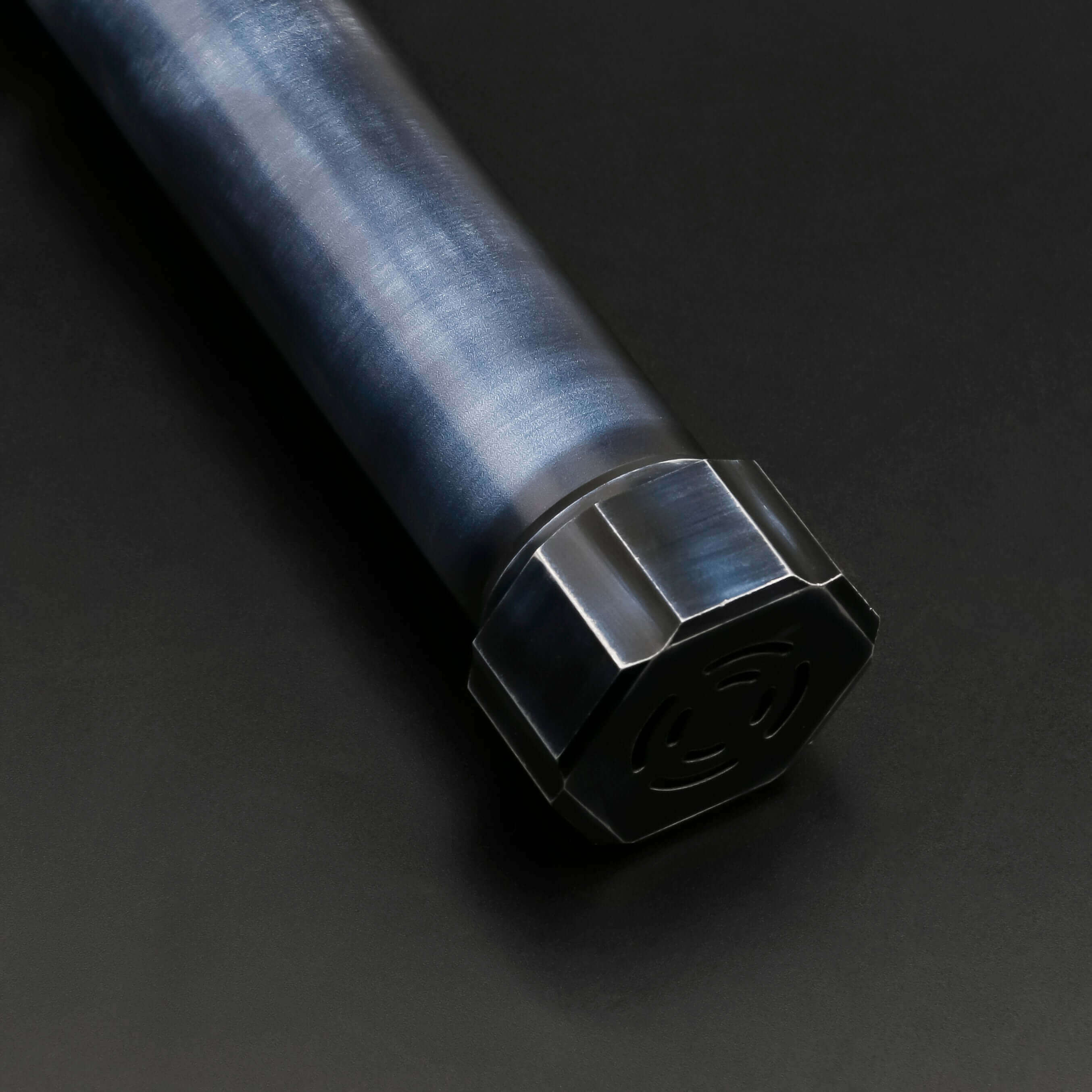 Phantom Lightsaber featuring a sleek, ghostly design with a shimmering aura, crafted from aircraft-grade cast aluminum. Ideal for collectors and duelists, exuding supernatural elegance and power.