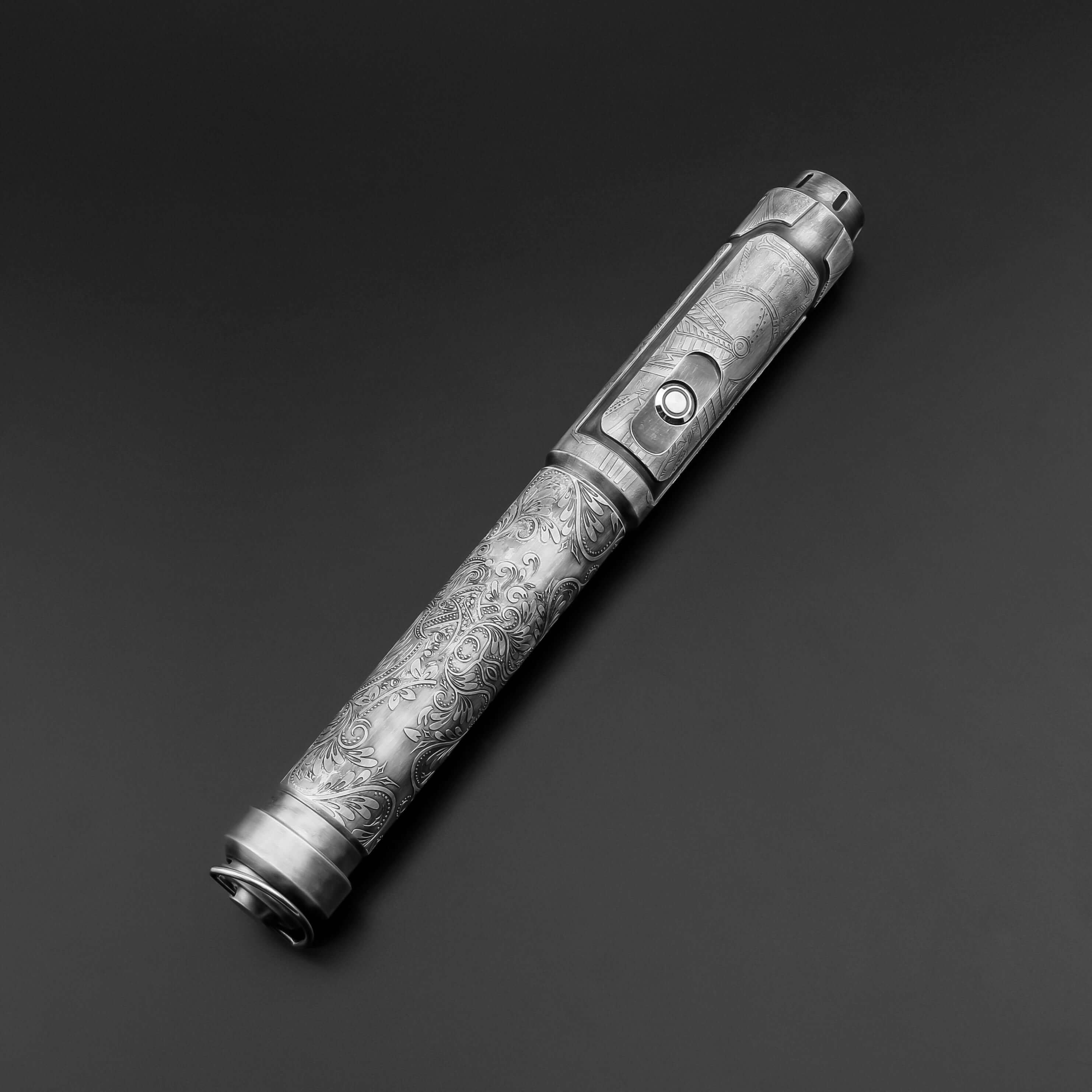GreteIntroducing the Grete saber: A fusion of Nordic folklore and cutting-edge craftsmanship. Molded with aerospace-grade aluminum, this saber is influenced by the tales and legends of Northern Europe, shining with a distinct luminance from its LED blade.