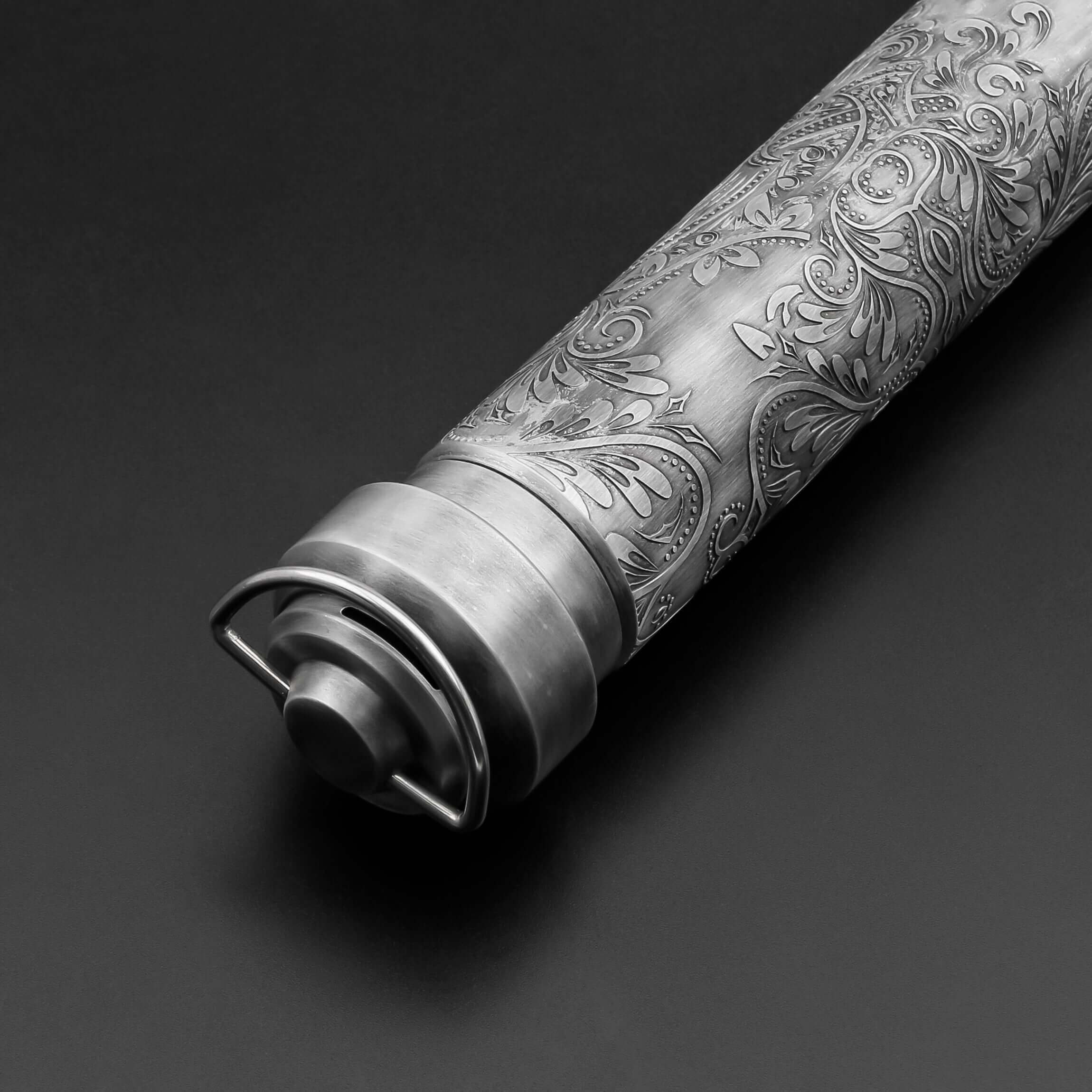 GreteIntroducing the Grete saber: A fusion of Nordic folklore and cutting-edge craftsmanship. Molded with aerospace-grade aluminum, this saber is influenced by the tales and legends of Northern Europe, shining with a distinct luminance from its LED blade.