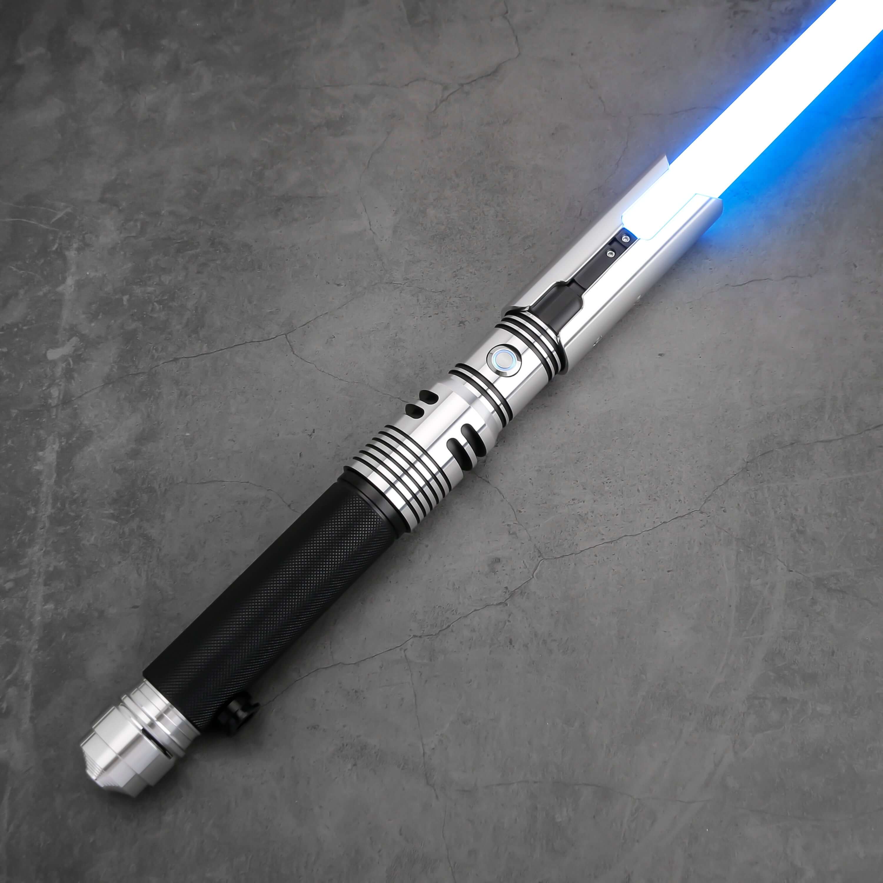 Fallen SE Neopixel Lightsaber: High-quality replica inspired by popular game hero, featuring aircraft-grade aluminum alloy hilt, superbright 50W neopixel blade, 12 color options, 27 sound fonts, Proffie board with 32GB SD card, and customizable effects