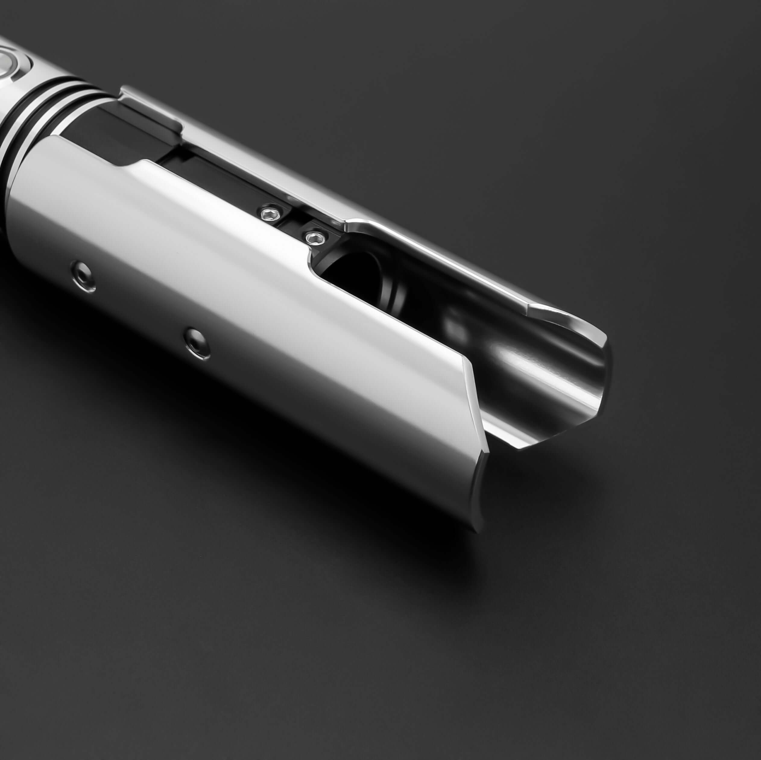 Fallen SE Neopixel Lightsaber: High-quality replica inspired by popular game hero, featuring aircraft-grade aluminum alloy hilt, superbright 50W neopixel blade, 12 color options, 27 sound fonts, Proffie board with 32GB SD card, and customizable effects