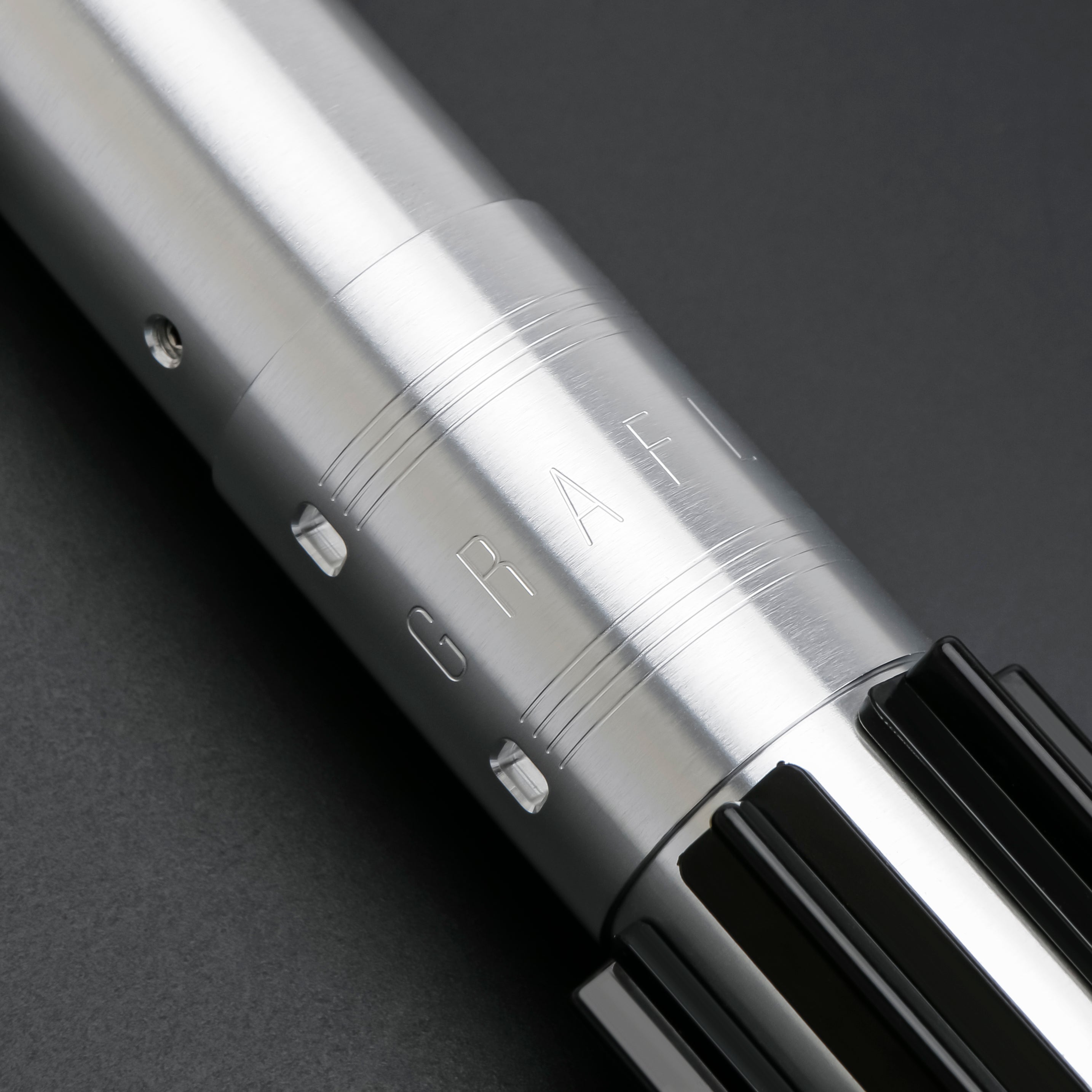 Skywalker SE Lightsaber from Novasaber, featuring a sleek silver hilt with black leather wrapping and a vibrant blue blade, inspired by the legendary Skywalker legacy from Star Wars.