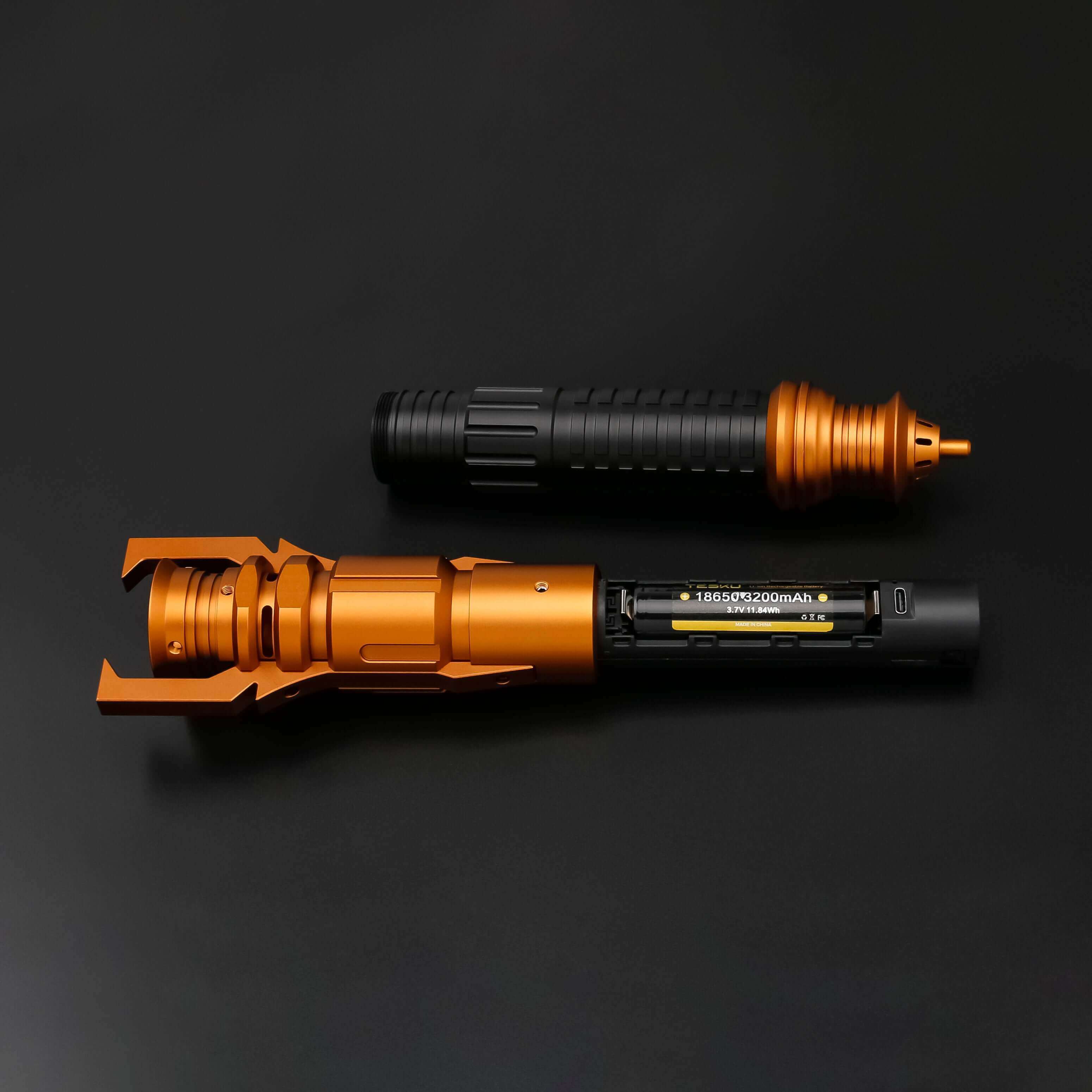 Taron Malicos Lightsaber: High-quality replica with polished hilt, intricate detailing, and durable construction, inspired by the fallen Jedi&