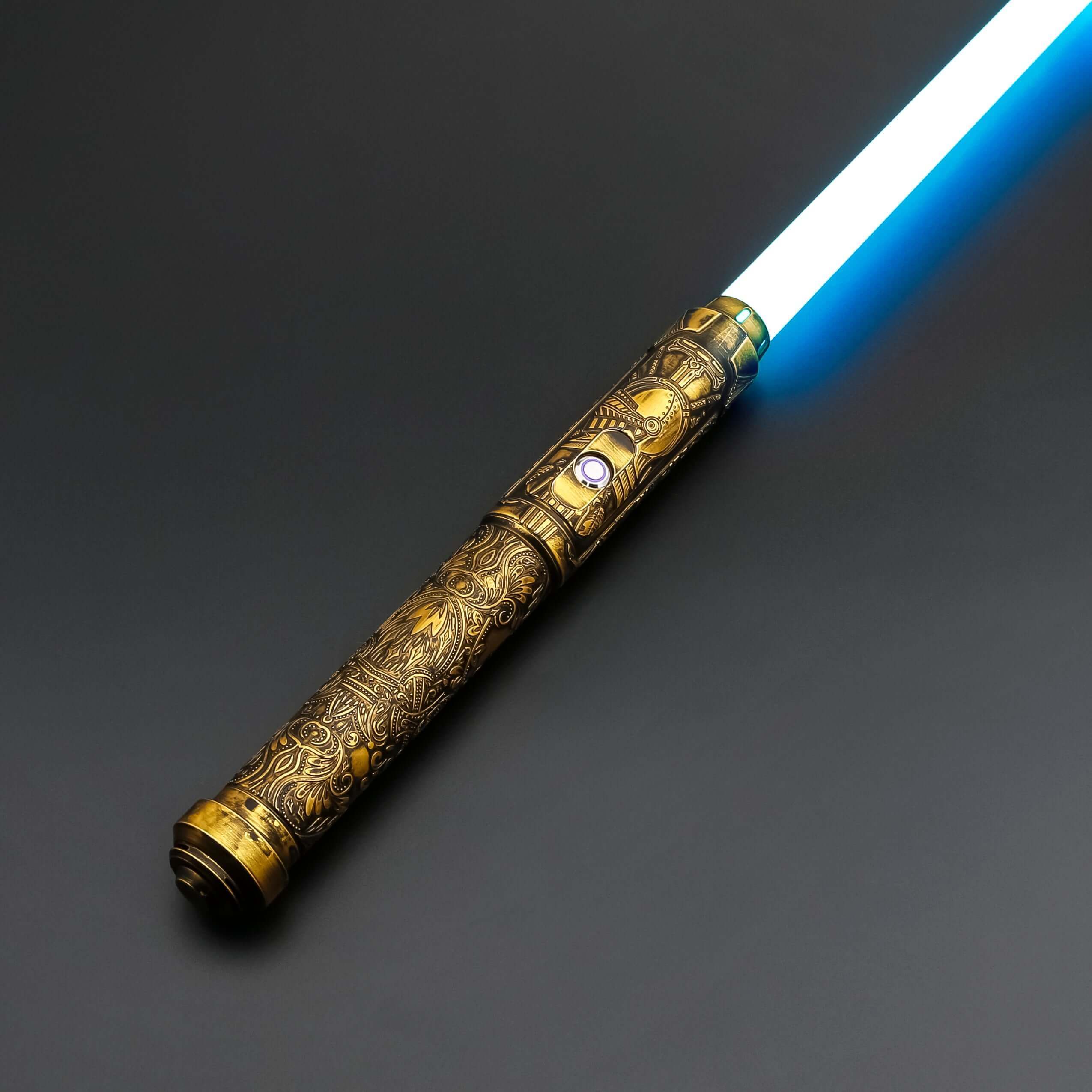 GreteIntroducing the Grete saber: A fusion of Nordic folklore and cutting-edge craftsmanship. Molded with aerospace-grade aluminum, this saber is influenced by the tales and legends of Northern Europe, shining with a distinct luminance from its LED blade.