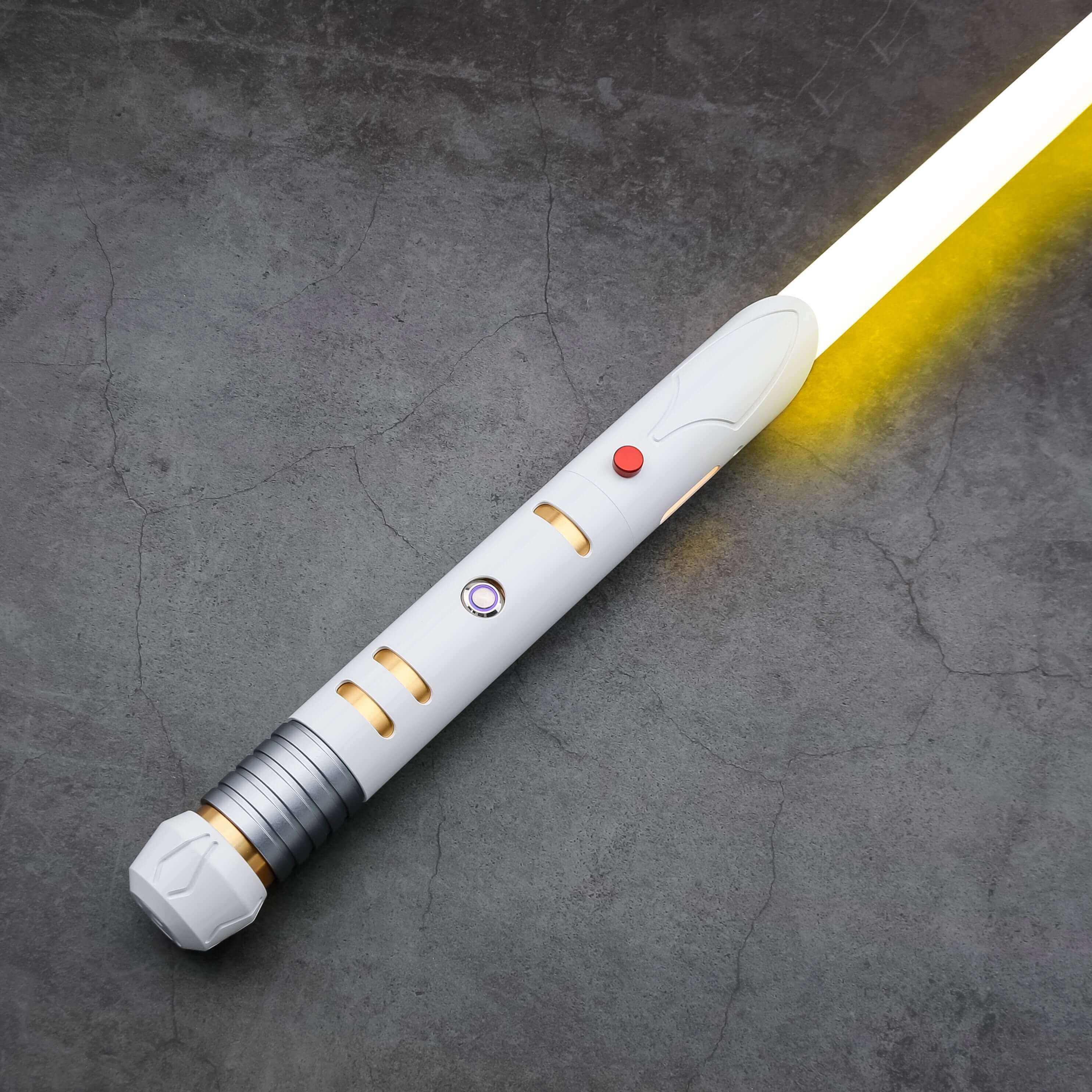 Temple Guard SE lightsaber: High-quality replica with polished hilt, intricate detailing, and durable construction, inspired by the Jedi Temple Guard&
