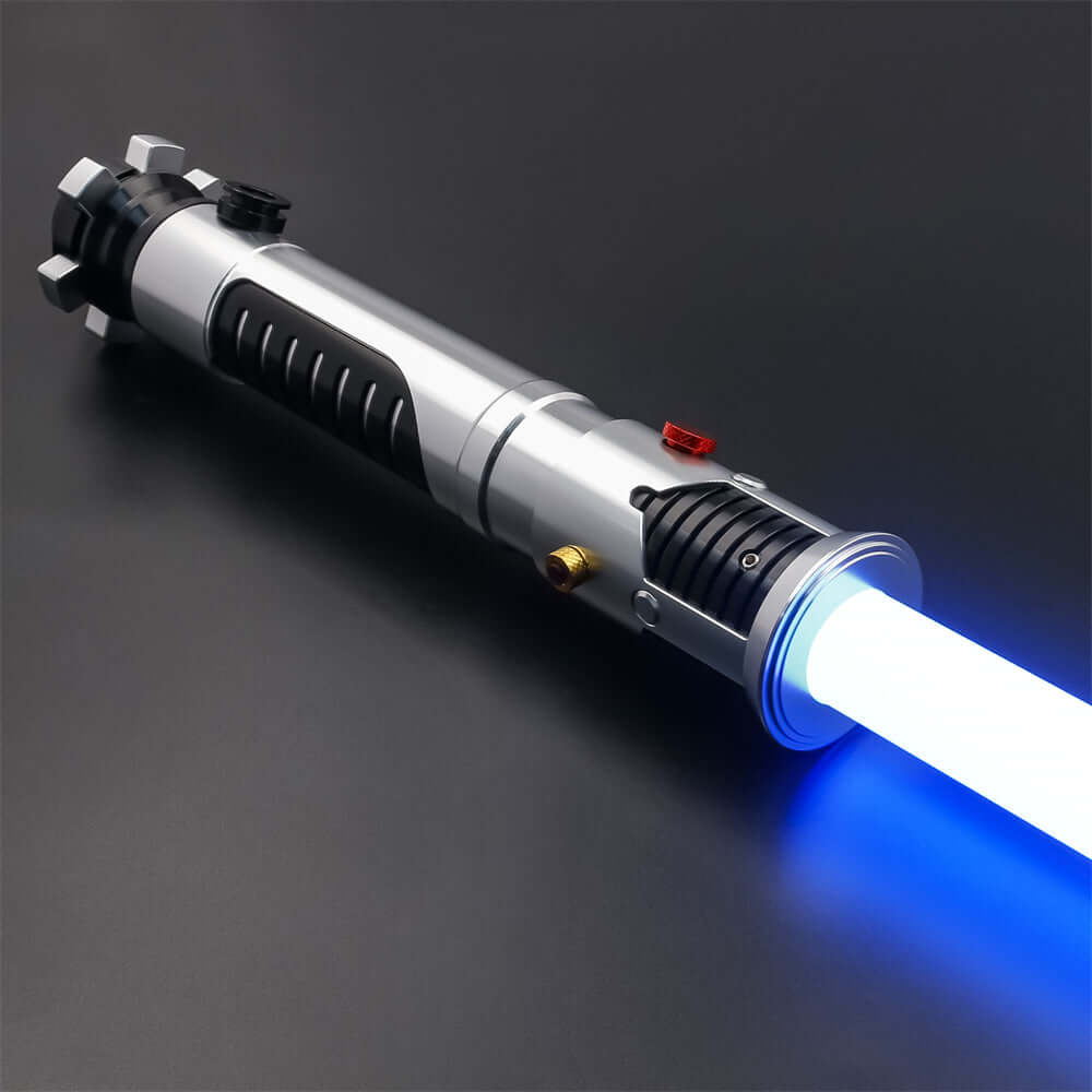 Obi EP1 Inspired Lightsaber featuring a durable polycarbonate blade with internal fiber-optic lighting, high-quality metal hilt, and authentic sound effects. Ideal for collectors and duelists.