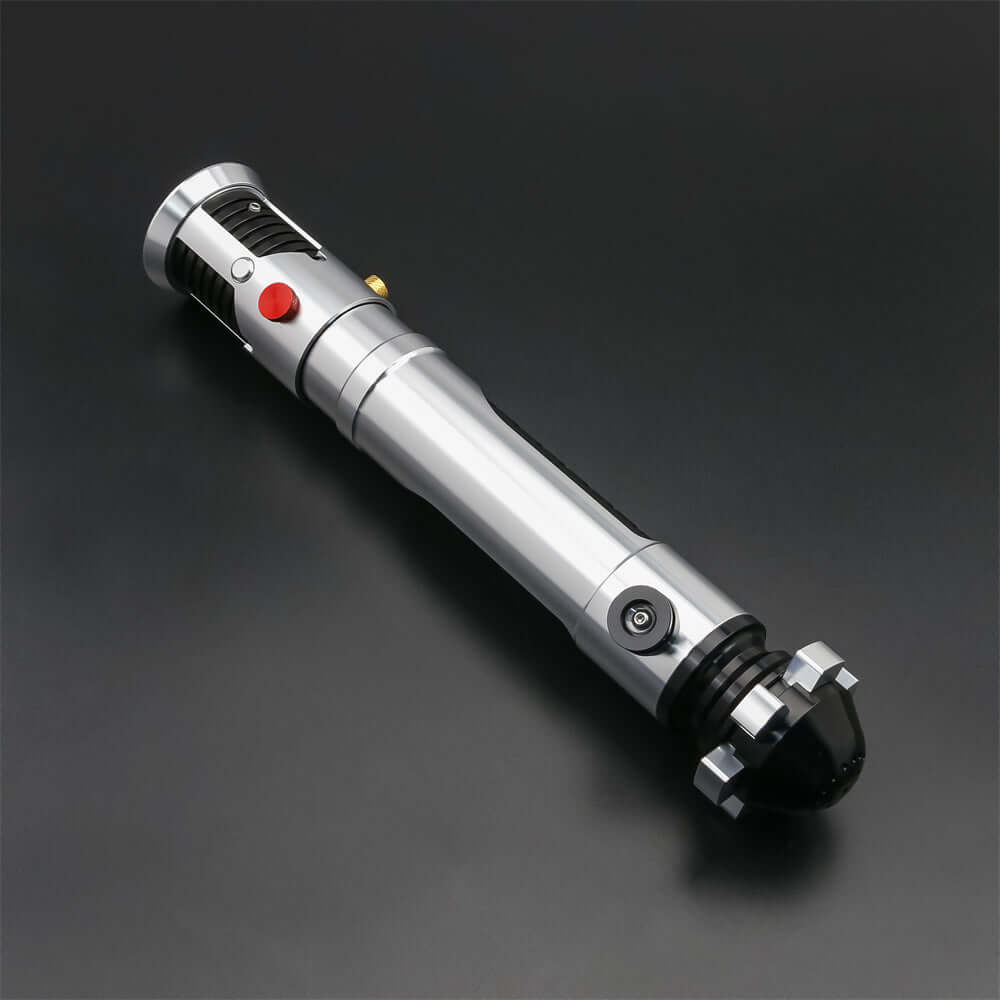 Obi EP1 Inspired Lightsaber featuring a durable polycarbonate blade with internal fiber-optic lighting, high-quality metal hilt, and authentic sound effects. Ideal for collectors and duelists.