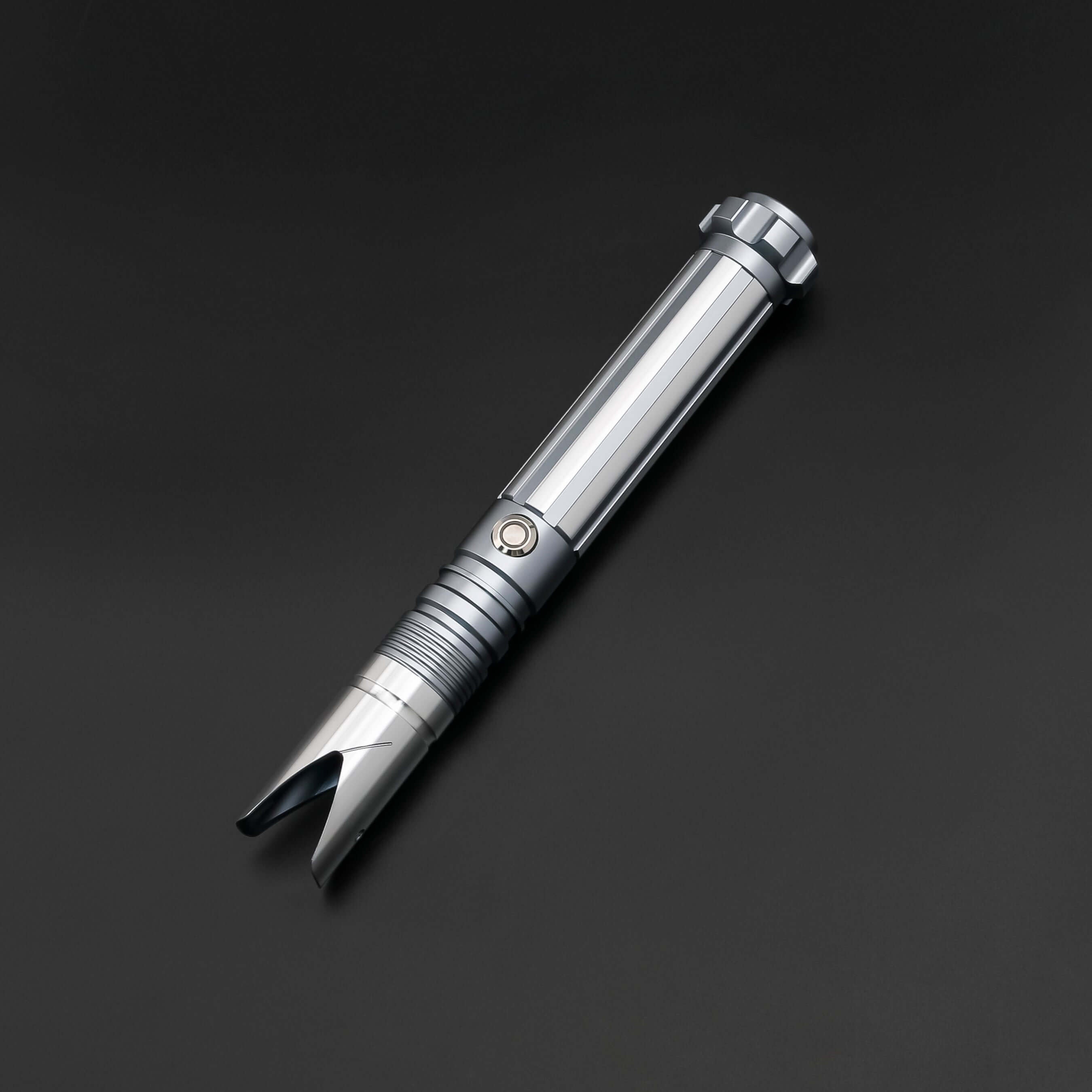 Zebra Dual Sabers featuring lightweight aluminum hilts with circular grip patterns and extended emitter necks, designed for enhanced maneuverability and ideal for cosplay and display.