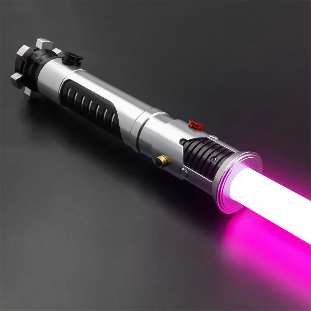 Obi EP1 Inspired Lightsaber featuring a durable polycarbonate blade with internal fiber-optic lighting, high-quality metal hilt, and authentic sound effects. Ideal for collectors and duelists.