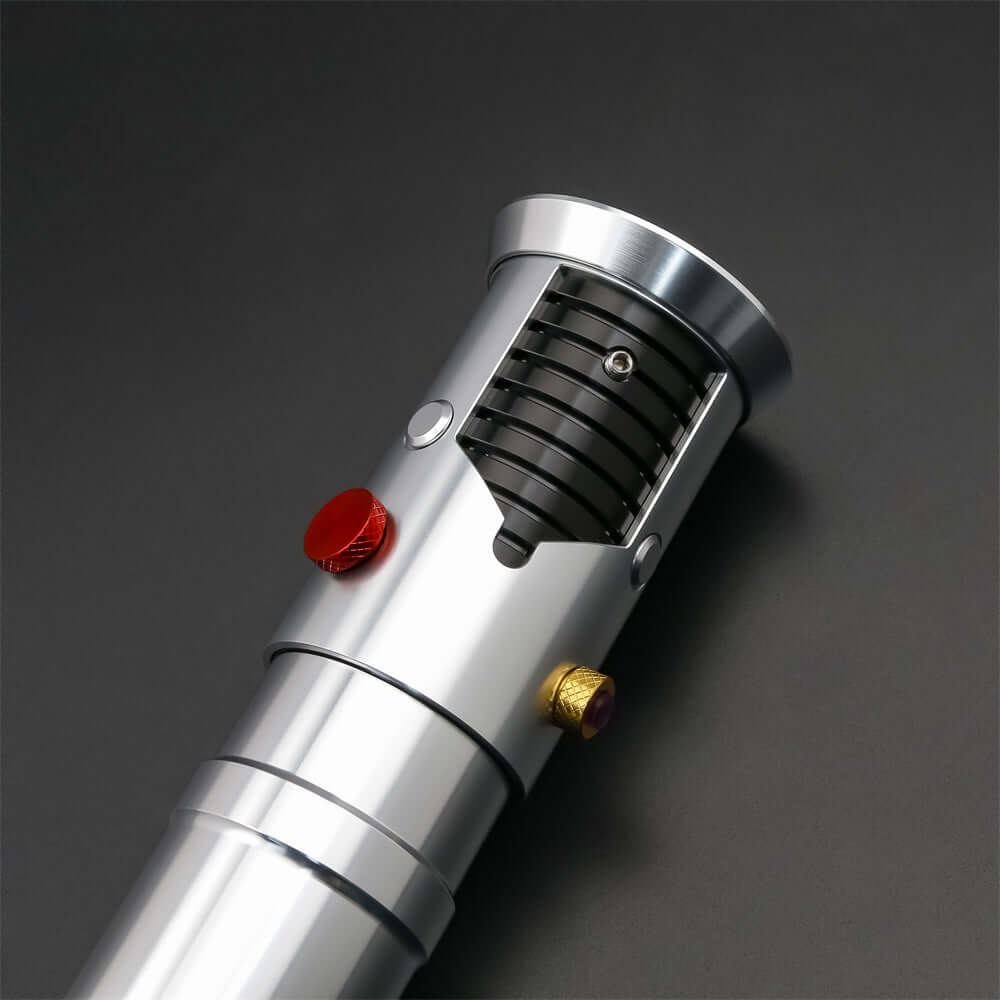 Obi EP1 Inspired Lightsaber featuring a durable polycarbonate blade with internal fiber-optic lighting, high-quality metal hilt, and authentic sound effects. Ideal for collectors and duelists.