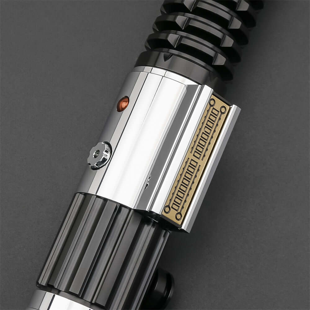 Obi EP3 lightsaber replica close-up showing detailed design and features of the collectible saber.