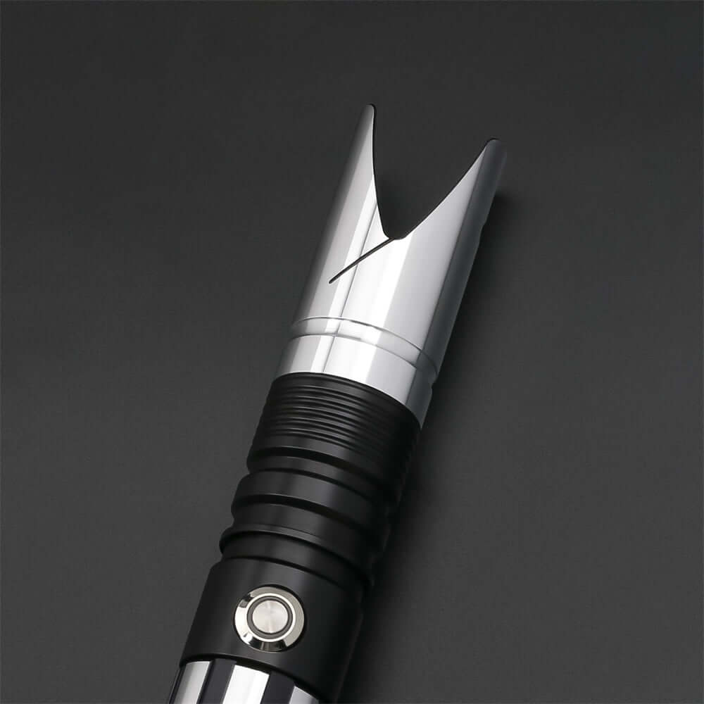 Conqueror Combat Lightsaber with rugged hilt and durable polycarbonate blade, designed for intense dueling and display.