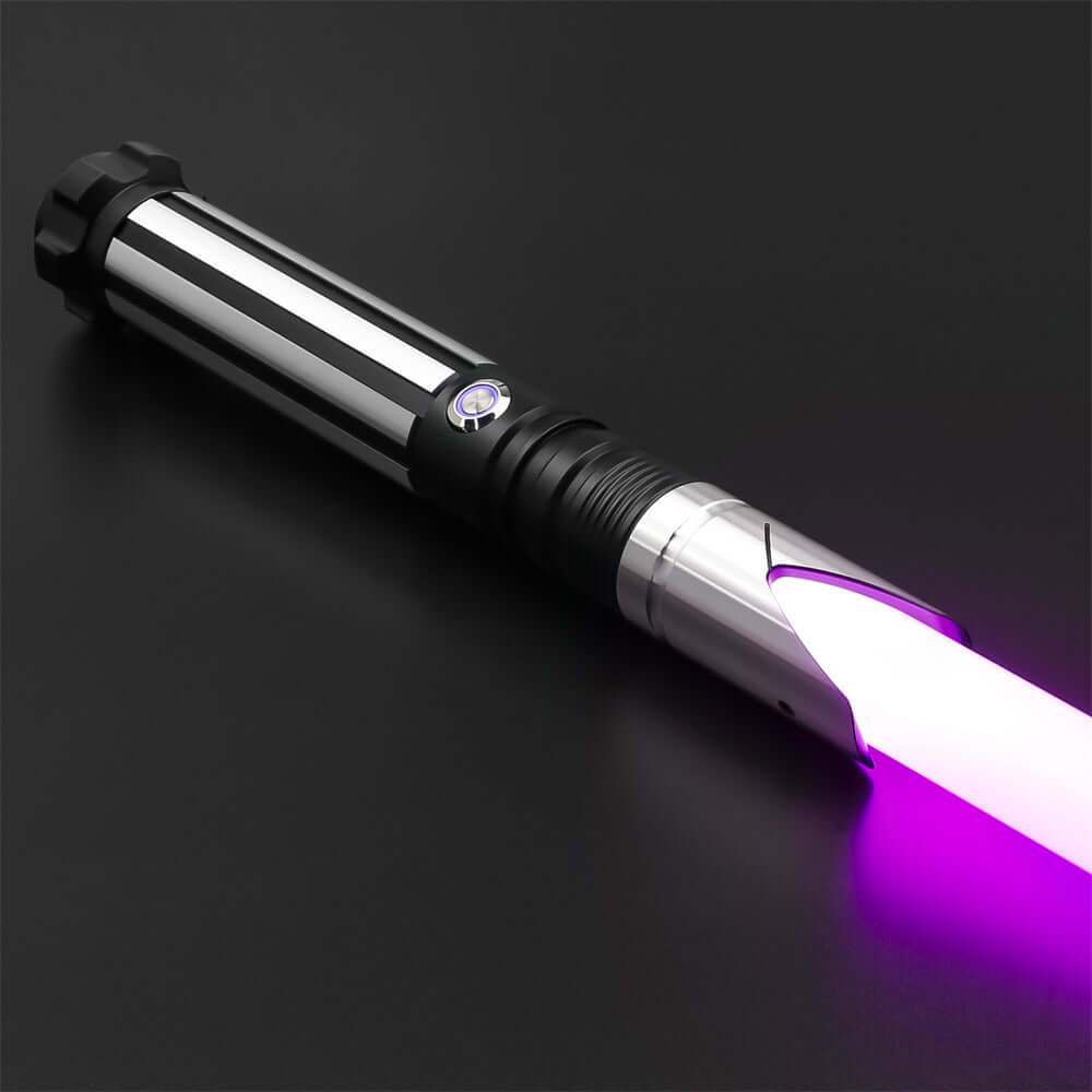 Conqueror Combat Lightsaber with rugged hilt and durable polycarbonate blade, designed for intense dueling and display.
