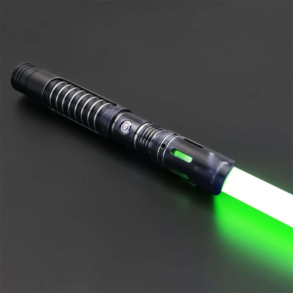 Vanguard Combat Lightsaber with rugged hilt and durable polycarbonate blade, designed for intense dueling and display.