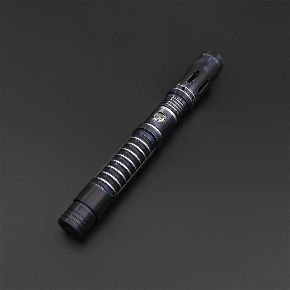 Vanguard Combat Lightsaber with rugged hilt and durable polycarbonate blade, designed for intense dueling and display.