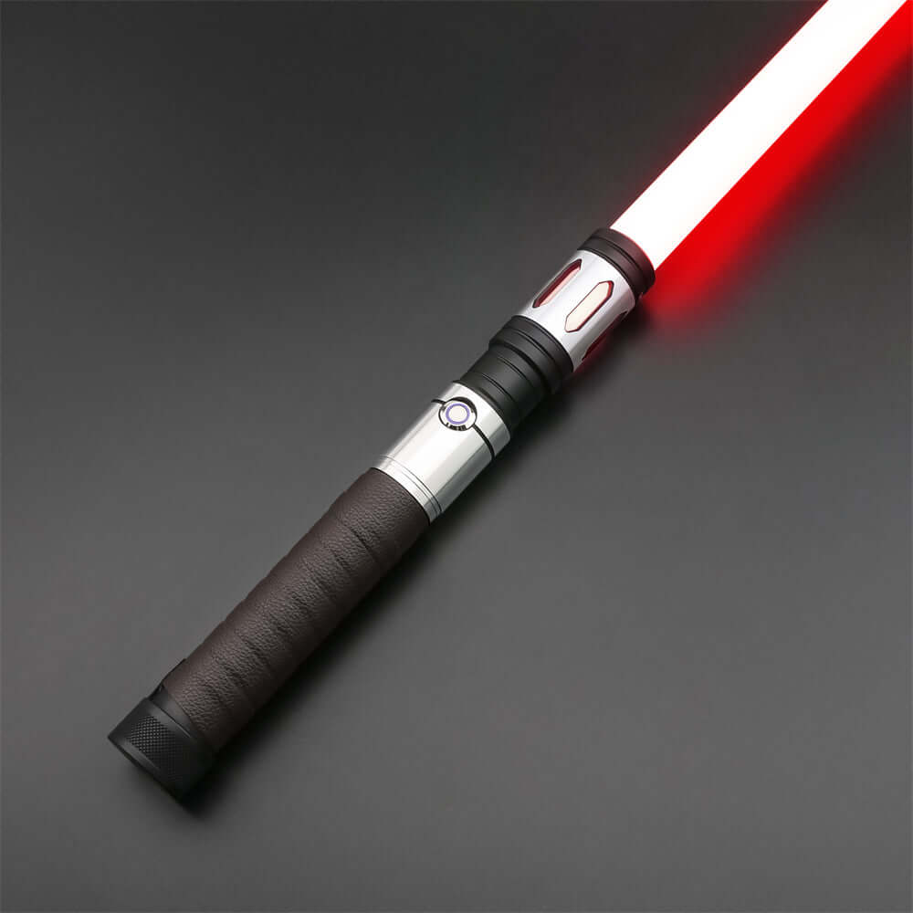 Warrior Combat Lightsaber with rugged hilt and durable polycarbonate blade, designed for intense dueling and display.