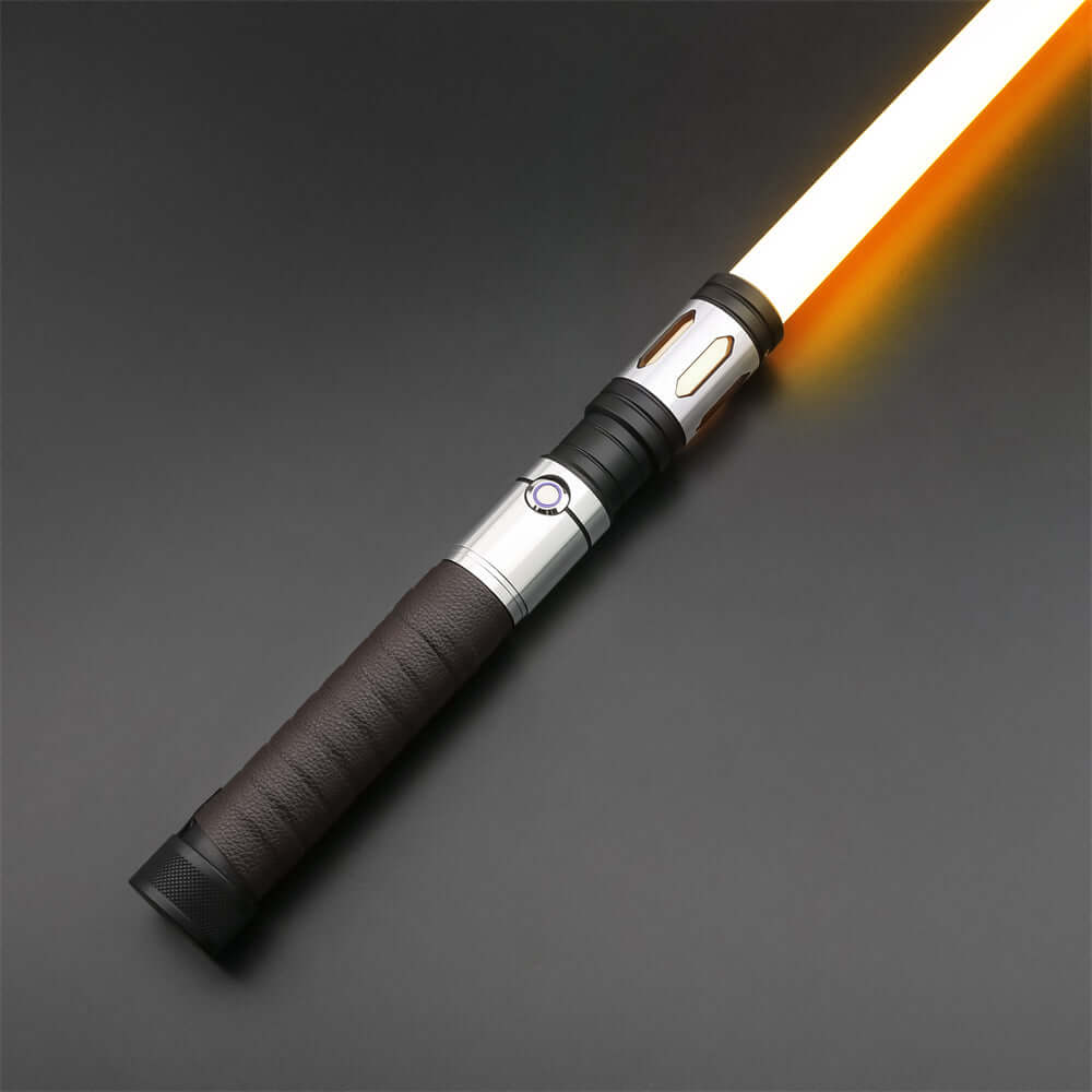 Warrior Combat Lightsaber with rugged hilt and durable polycarbonate blade, designed for intense dueling and display.