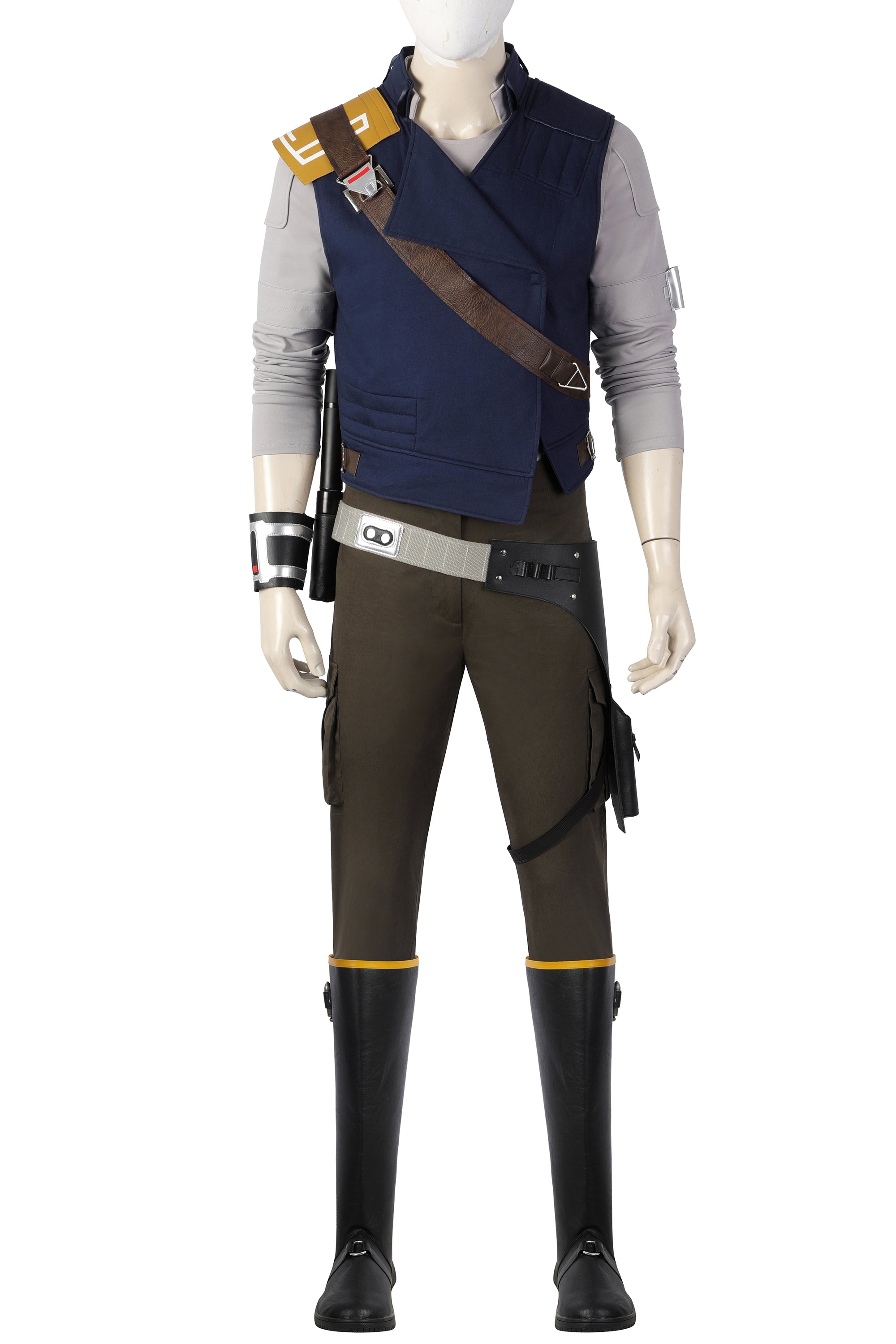 Survivor SE tactical lightsaber and outfit bundle displayed on a mannequin, featuring a field outfit and accessories.