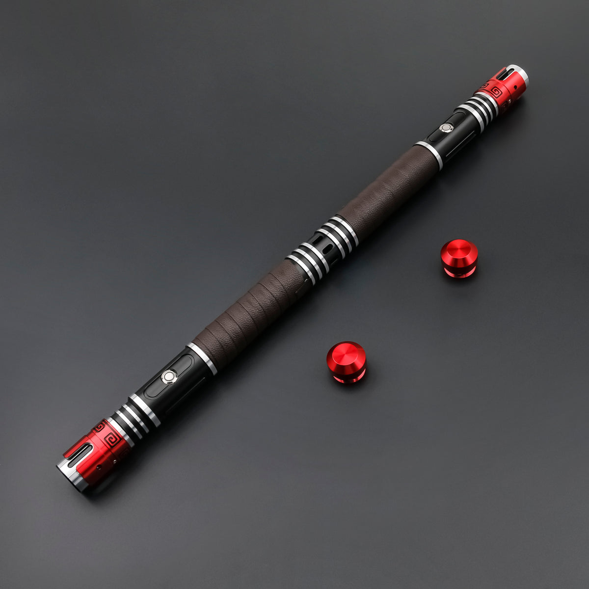 The Sovereign Twin Lightsabers dual swords layout with red accent parts