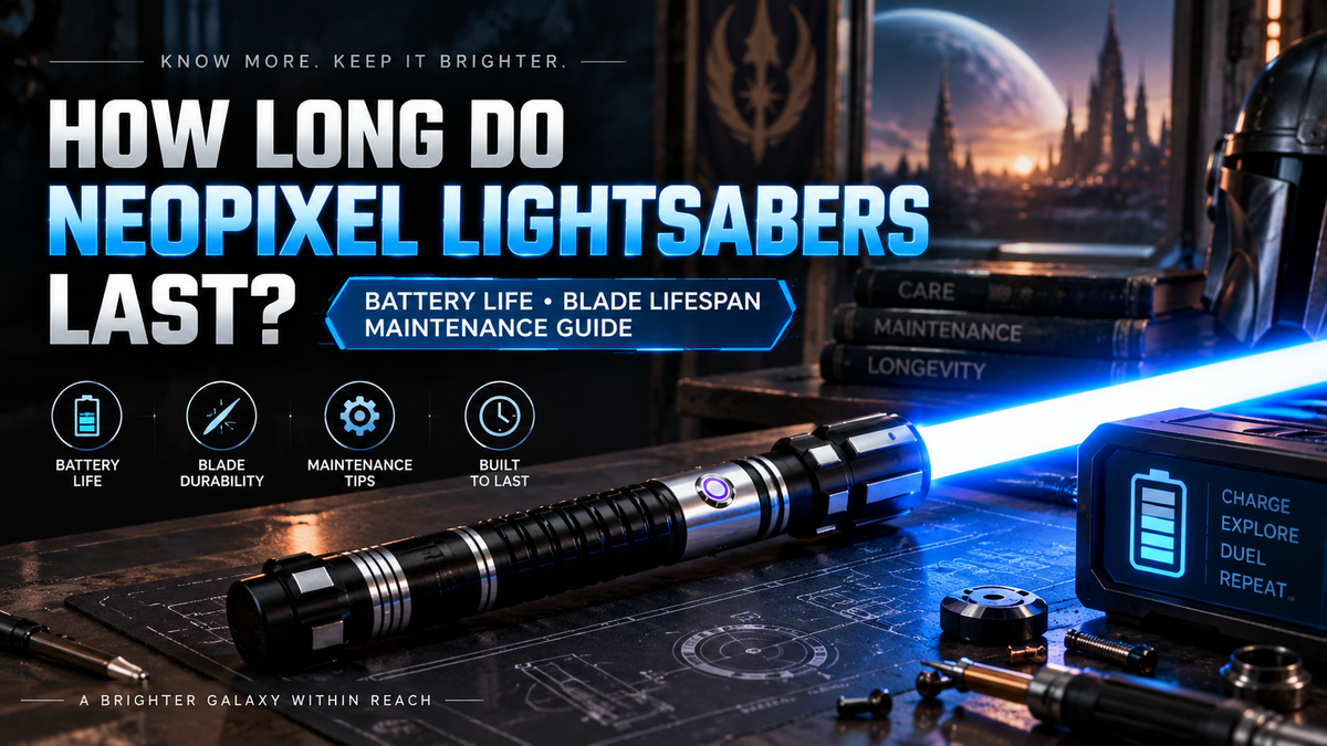 Neopixel lightsaber battery life, blade lifespan and maintenance guide
