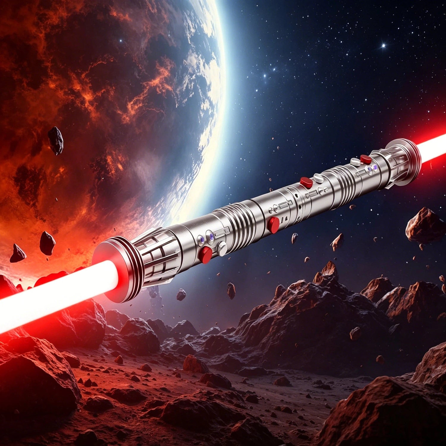 The Shadow’s Reach: Mastering the Double-Bladed Lightsaber