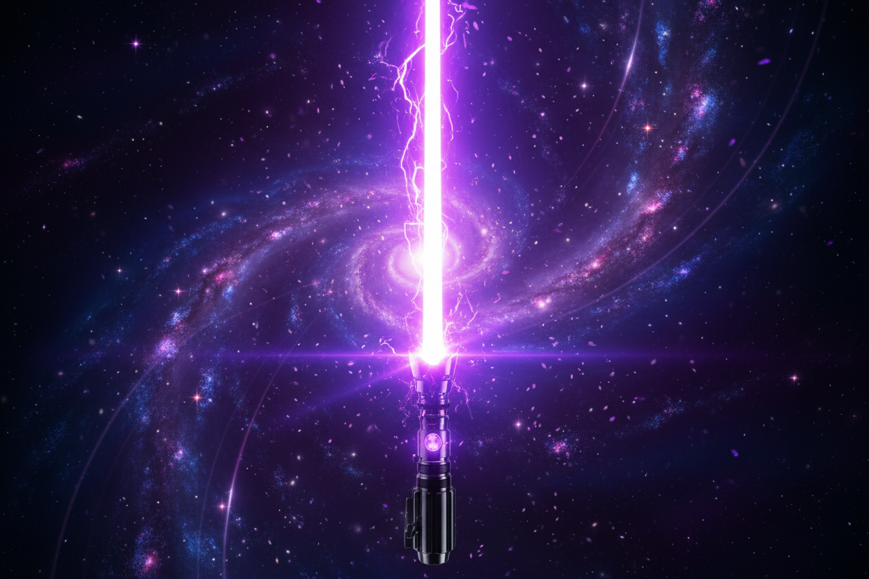 purple lightsabers symbolizing balance and power in Star Wars lore