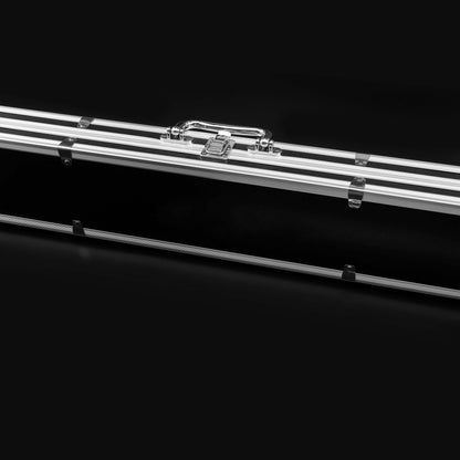 NovaSaber Premium Travel Case: Sleek, durable exterior with reinforced handle and secure locking mechanisms, compact and lightweight design for convenient travel.