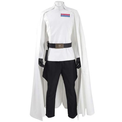 Mens Imperial Officer Cosplay Costume Battle Uniform White Cloak Coat Pants Full Set Halloween Outfits US Size
