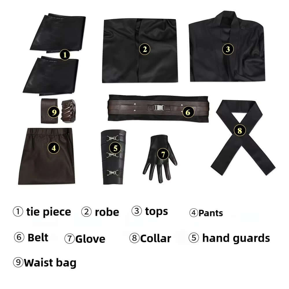 NovasaberAnakin Cosplay Jedi Costume Skywalker Vader Darth Jedi Top Pants Cloak Belt Halloween Carnival Party Outfits Men