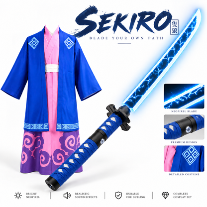 Sekiro Lightsaber &amp; Cosplay Costume Bundle