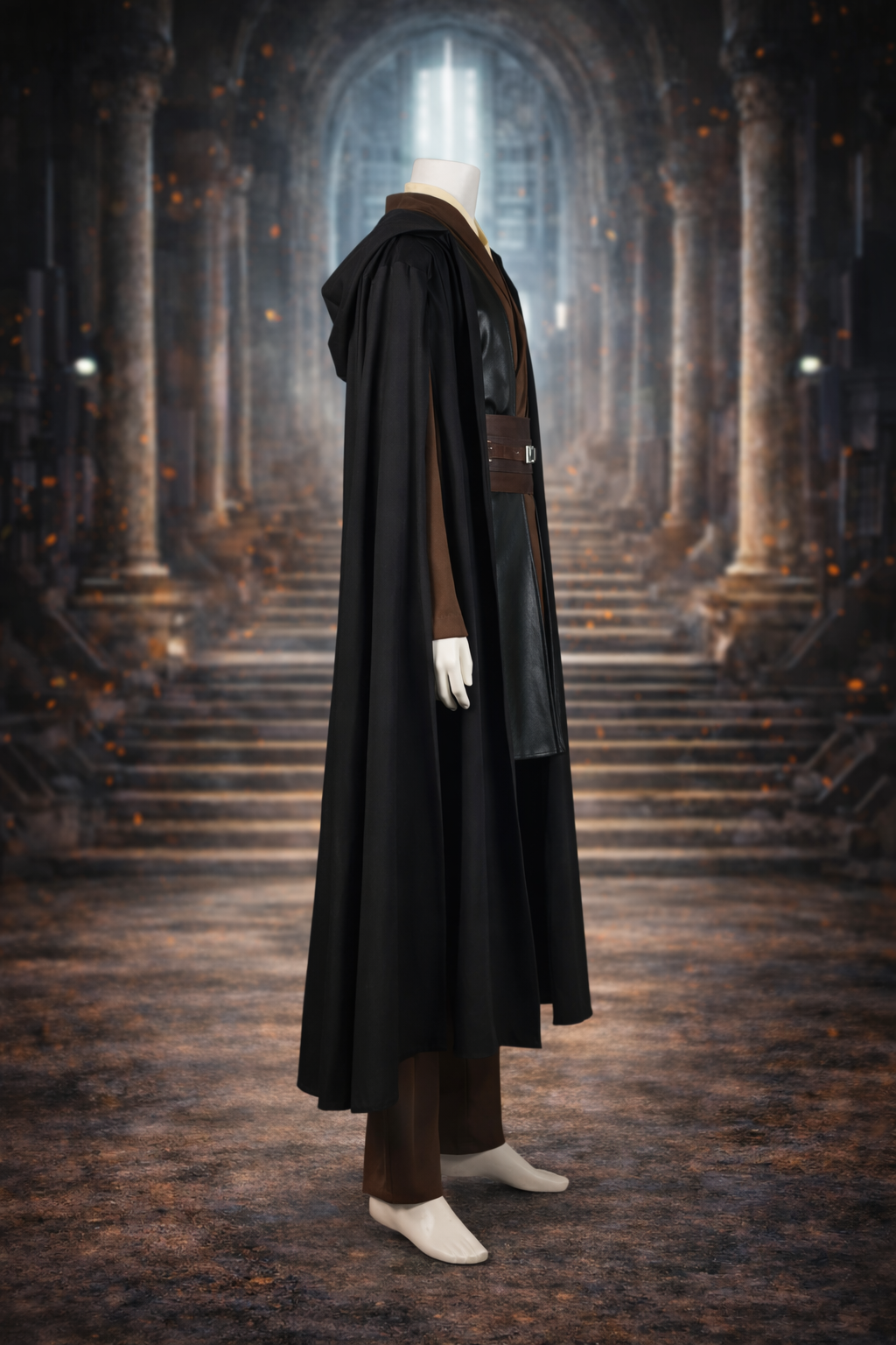 Anakin Cosplay Jedi Costume Skywalker Vader Darth Jedi Top Pants Cloak Belt Halloween Carnival Party Outfits Men