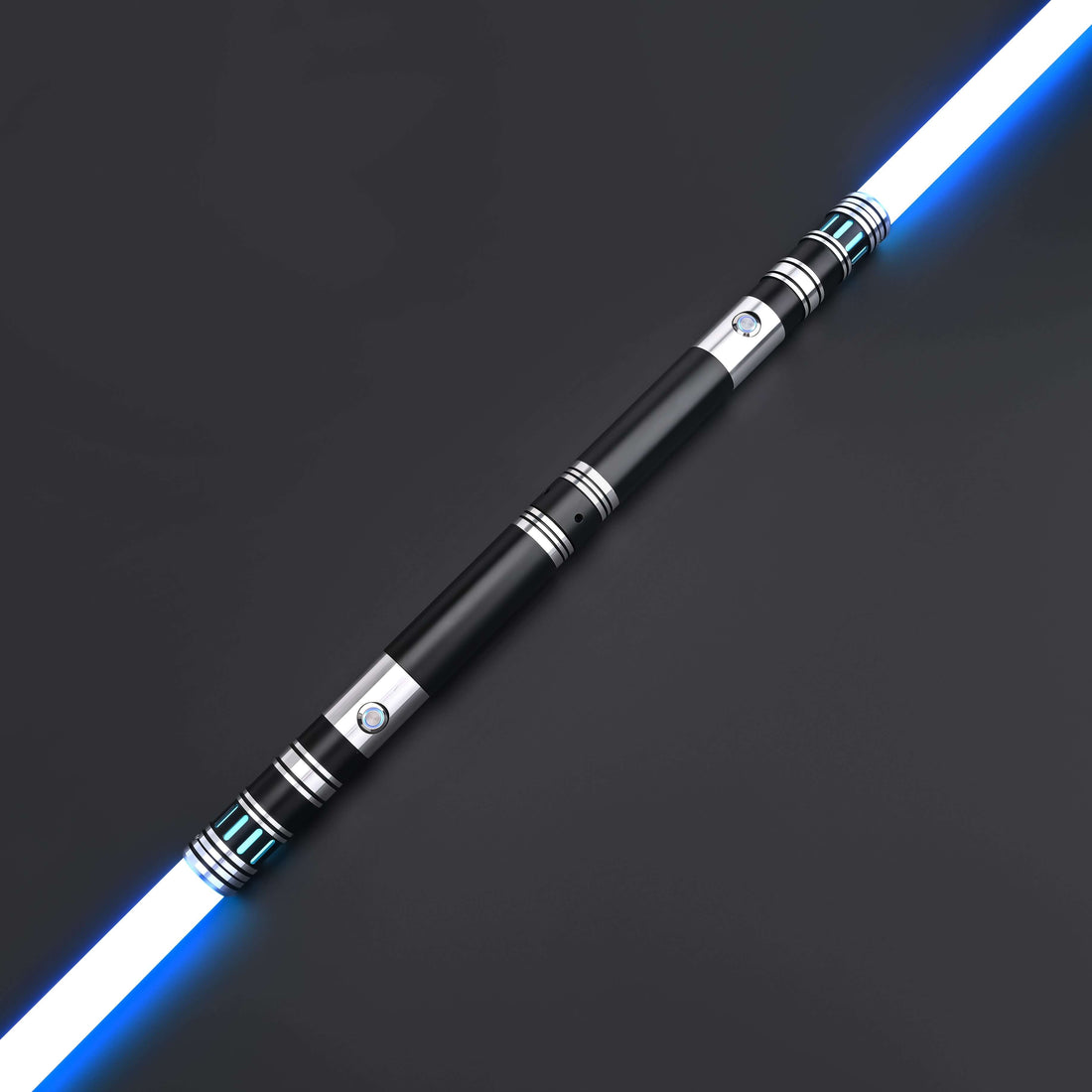 Combat saber buy one get one free with ergonomic curved emitter and stylish silver lines decoration.