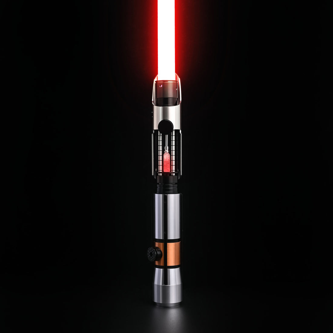 Star Lightsaber from Novasaber, showcasing a sleek, metallic hilt with a radiant blue blade, designed for precision and elegance, evoking a sense of power and refinement.