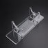 Clear Acrylic Saber Stand: Sleek, transparent design providing stability and visual appeal for showcasing collectible lightsabers.