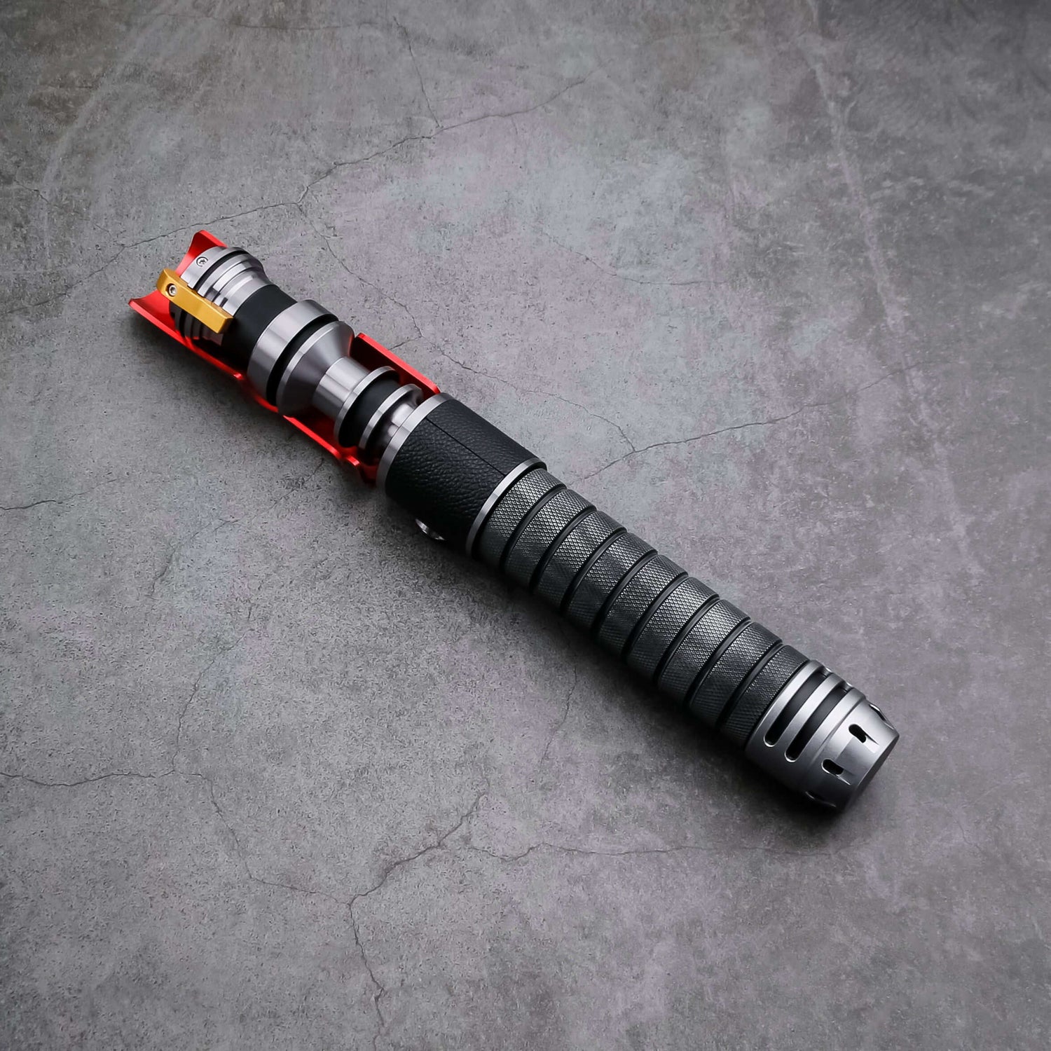 Naruto Lightsaber: Frosted aluminum alloy hilt with red grip, 32&quot; or 36&quot; removable polycarbonate blade, Baselit, Neopixel, or Proffie core options, 12 blade colors, 4–9 blade effects, 16–27 preinstalled soundfonts, ideal for cosplay and dueling.