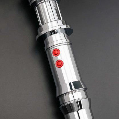 Kyle Katarn lightsaber: High-quality replica with polished hilt, intricate detailing, and durable construction, inspired by Jedi Knight&