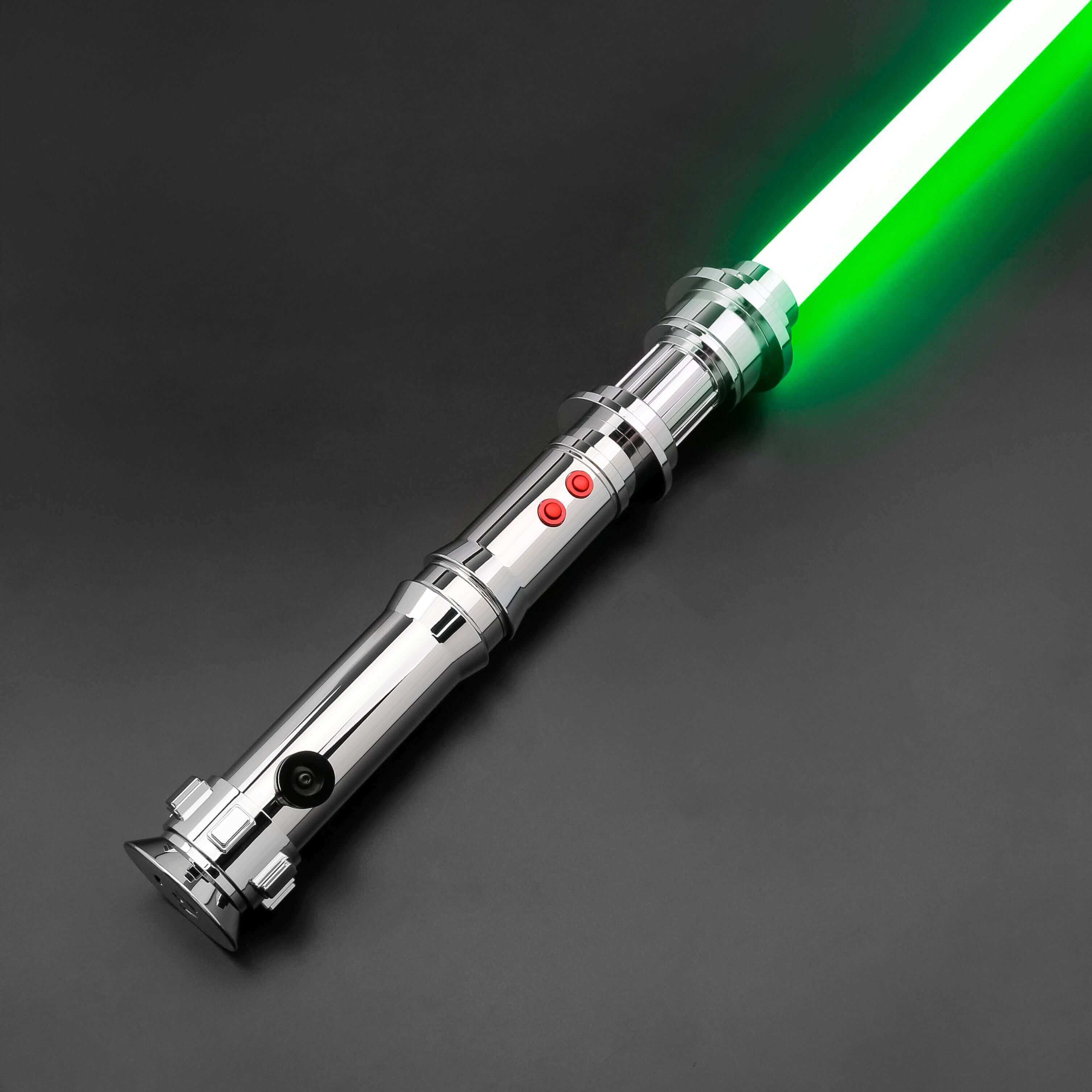 Kyle Katarn lightsaber: High-quality replica with polished hilt, intricate detailing, and durable construction, inspired by Jedi Knight&