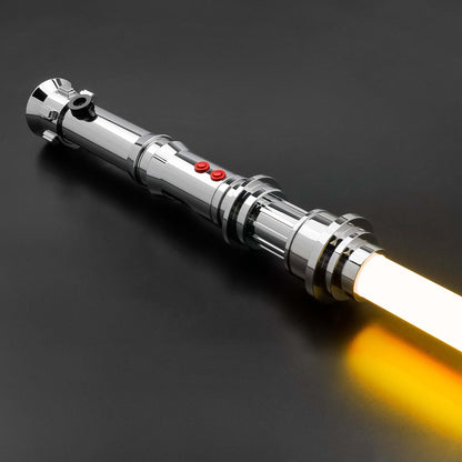 Kyle Katarn lightsaber: High-quality replica with polished hilt, intricate detailing, and durable construction, inspired by Jedi Knight&