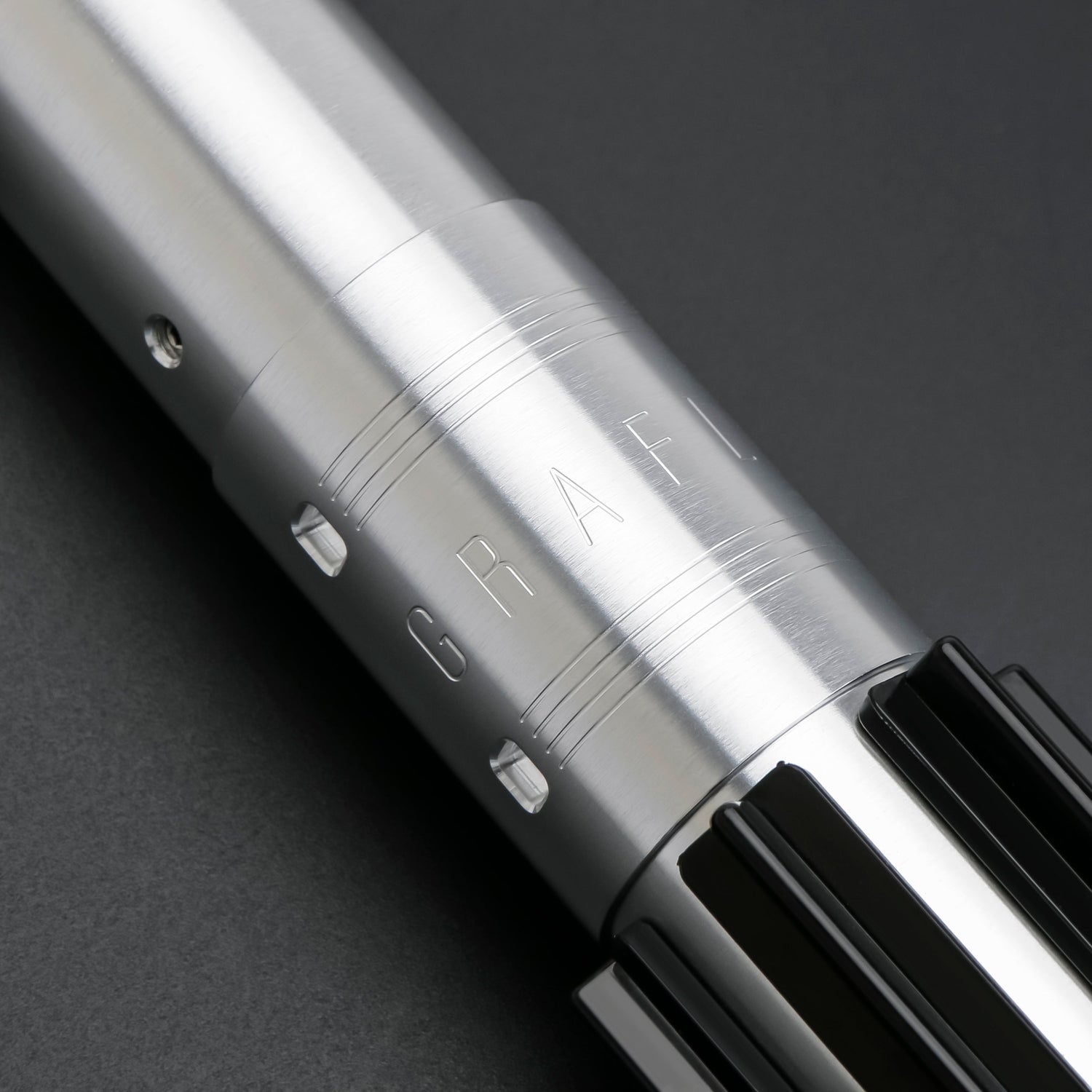 Skywalker SE Lightsaber from Novasaber, featuring a sleek silver hilt with black leather wrapping and a vibrant blue blade, inspired by the legendary Skywalker legacy from Star Wars.