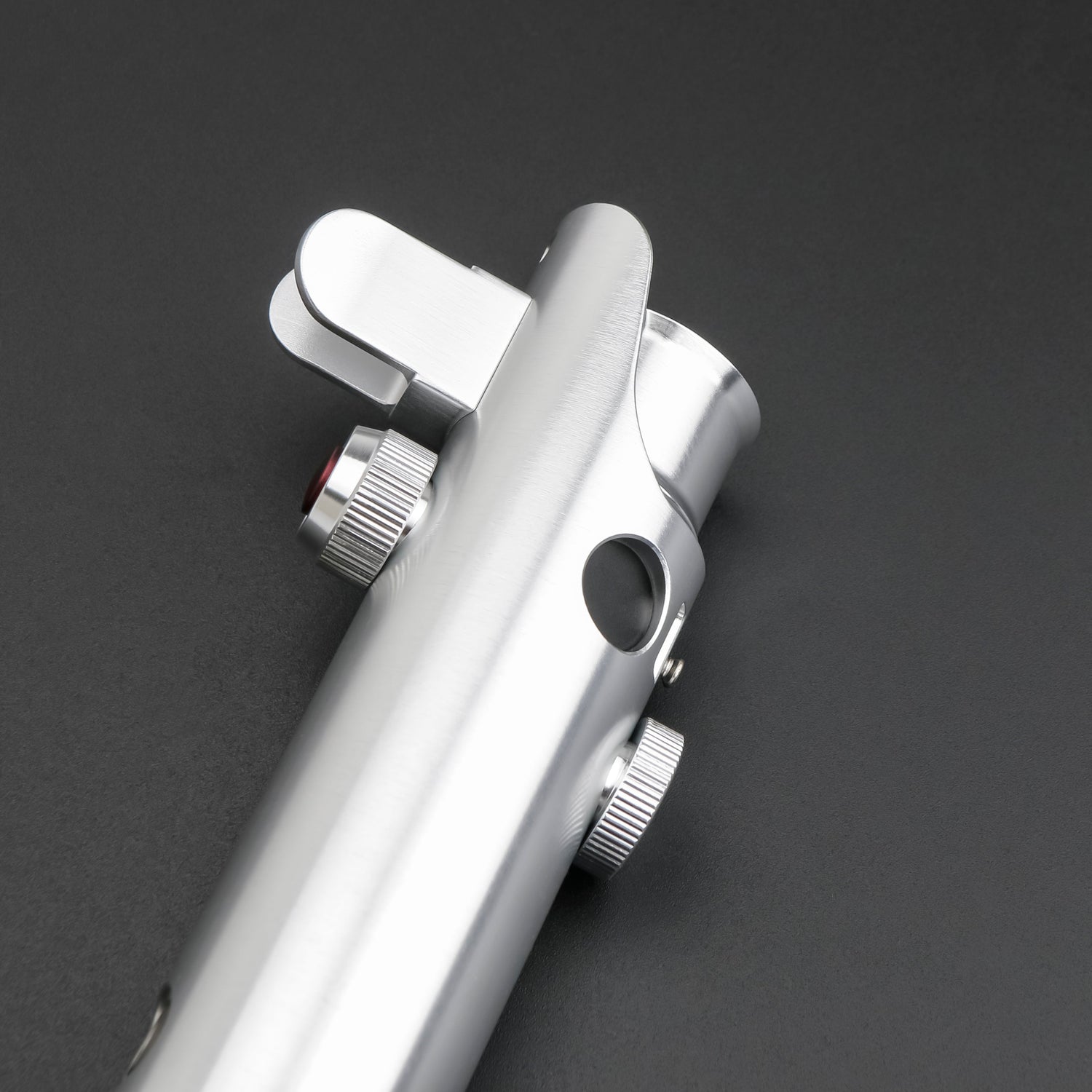 Skywalker SE Lightsaber from Novasaber, featuring a sleek silver hilt with black leather wrapping and a vibrant blue blade, inspired by the legendary Skywalker legacy from Star Wars.