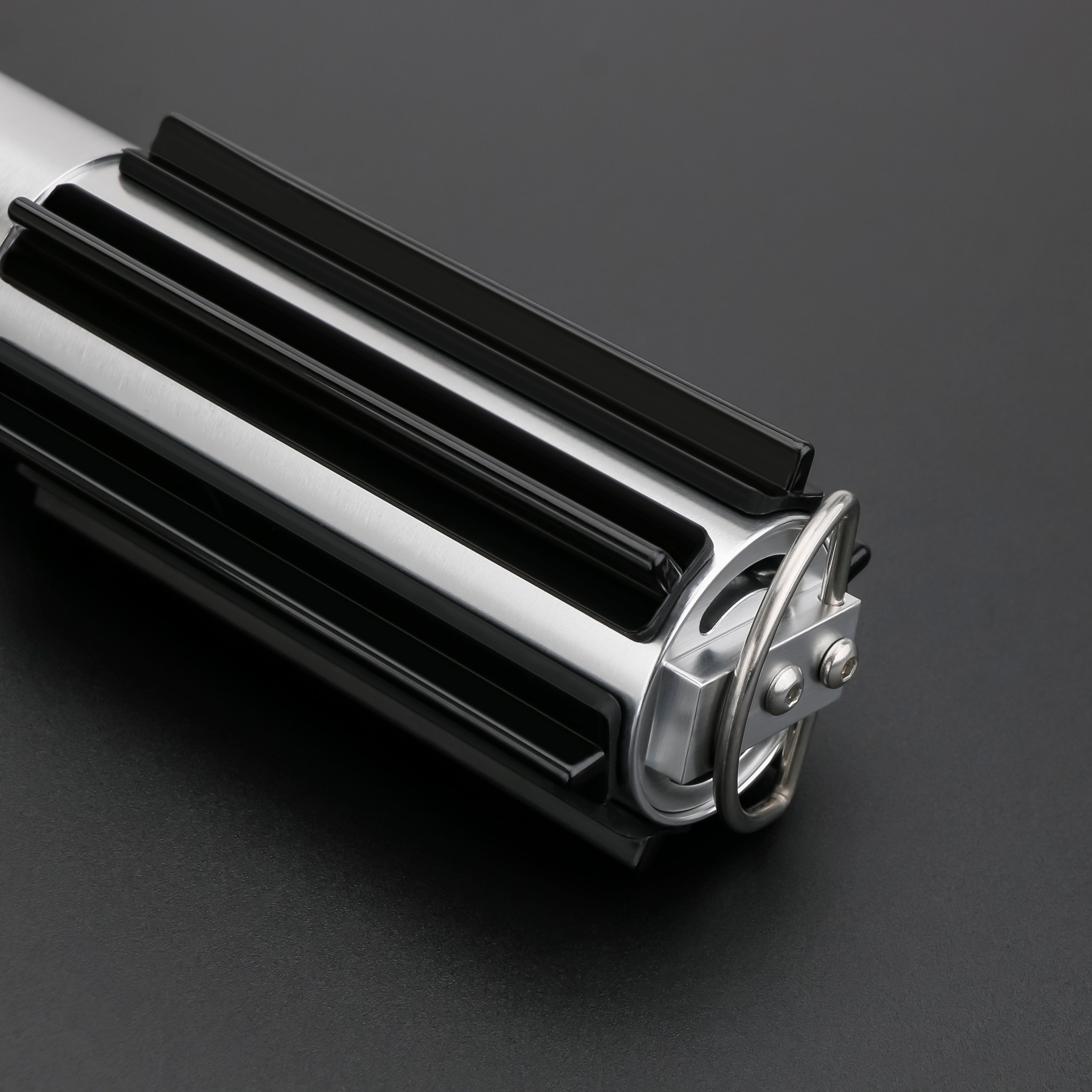 Skywalker SE Lightsaber from Novasaber, featuring a sleek silver hilt with black leather wrapping and a vibrant blue blade, inspired by the legendary Skywalker legacy from Star Wars.