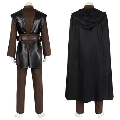 NovasaberAnakin Cosplay Jedi Costume Skywalker Vader Darth Jedi Top Pants Cloak Belt Halloween Carnival Party Outfits Men