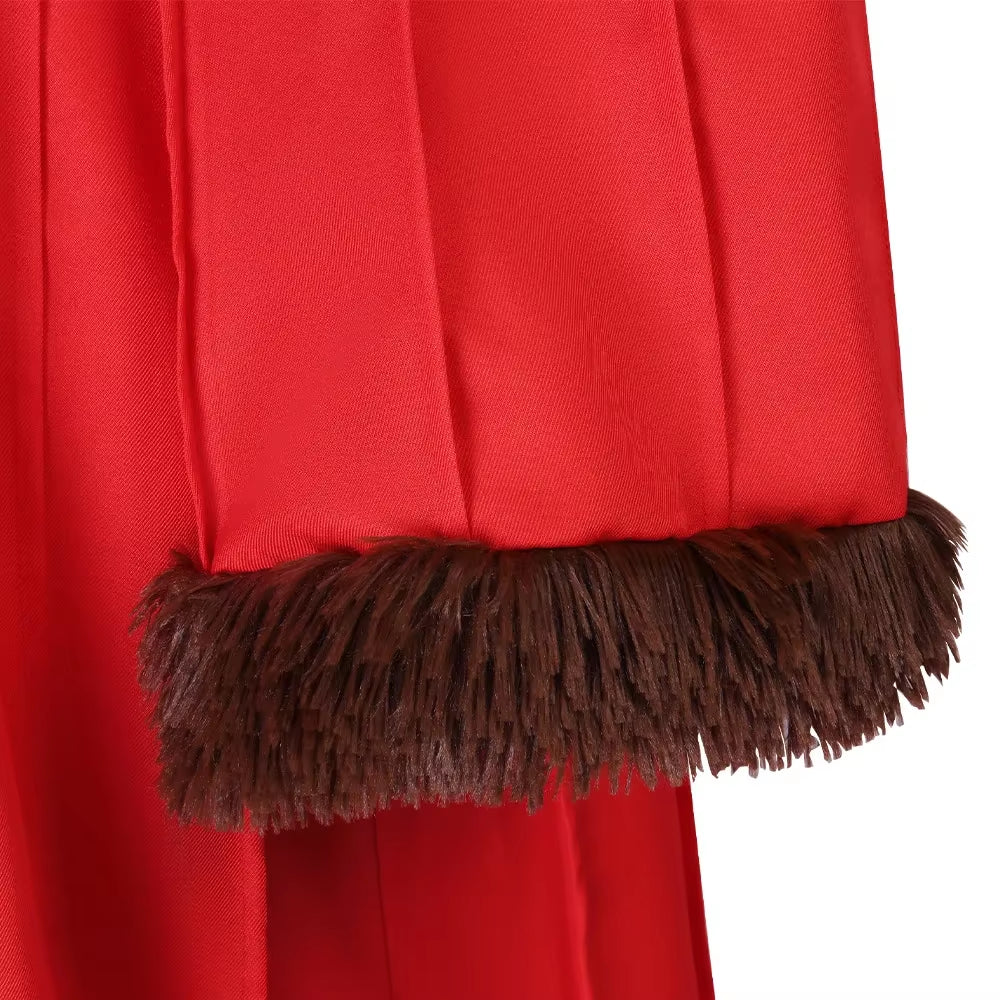 Padme Cosplay Red Long Dress Queen Outfit Fantasy Costume Adult Women Robe Cape Outfits Halloween Carnival Party Suit High Quality Cos