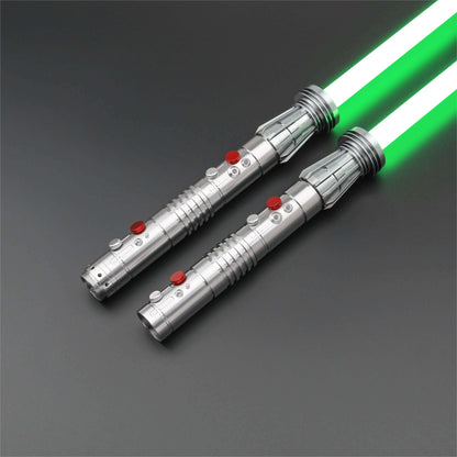 Darth Maul double-bladed lightsaber with dual hilts and two blades, inspired by Star Wars