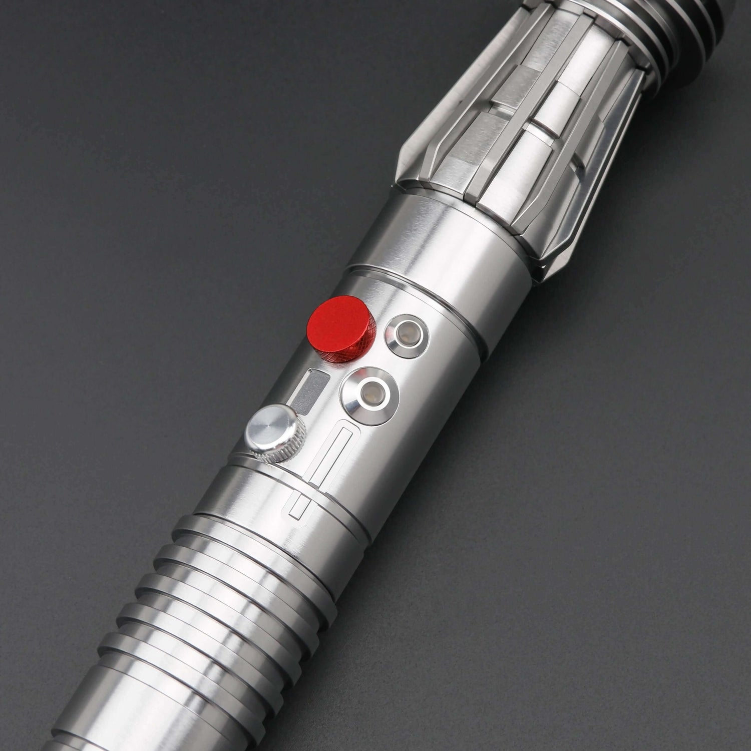 Darth Maul double-bladed lightsaber with dual hilts and two blades, inspired by Star Wars