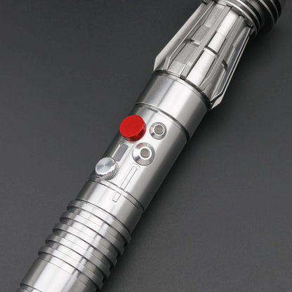 Darth Maul double-bladed lightsaber with dual hilts and two blades, inspired by Star Wars